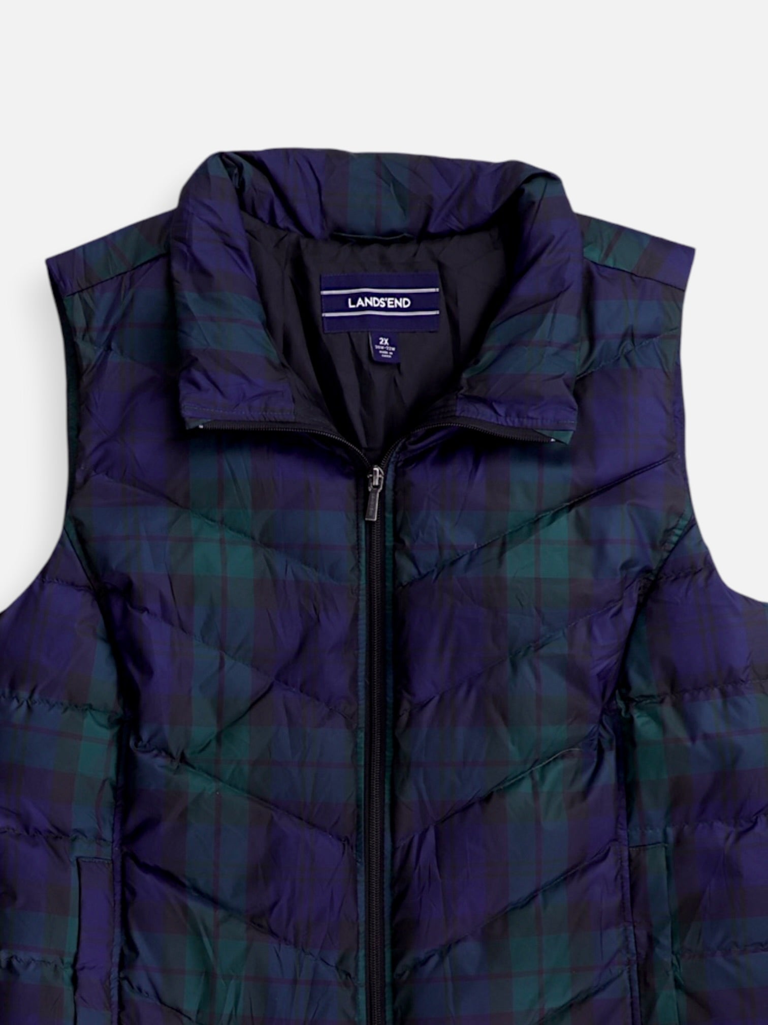 LANDS END Chaleco Puffer - Mujer - 2XL