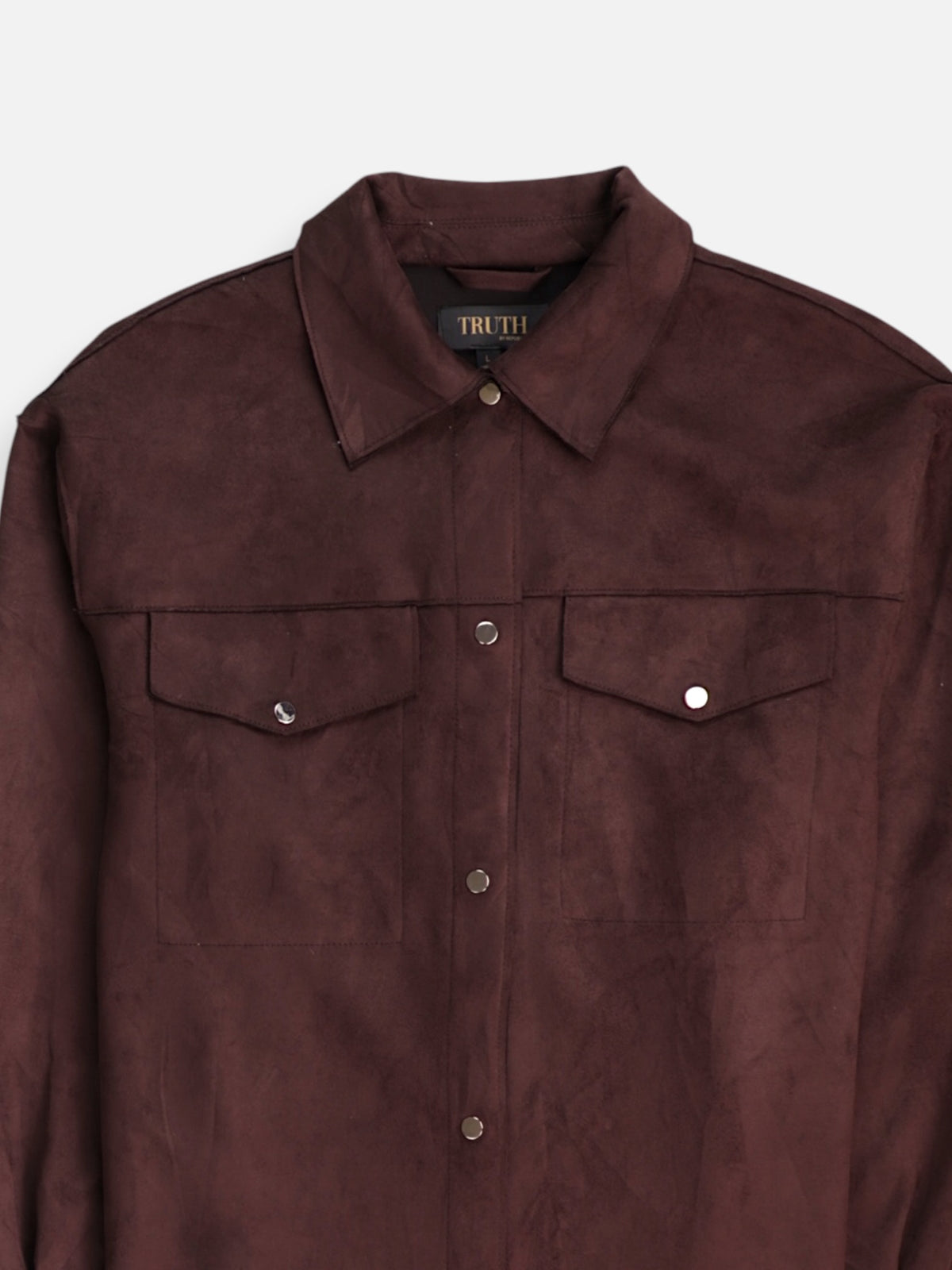 Chaqueta Sobrecamisa Suede - Mujer - Large