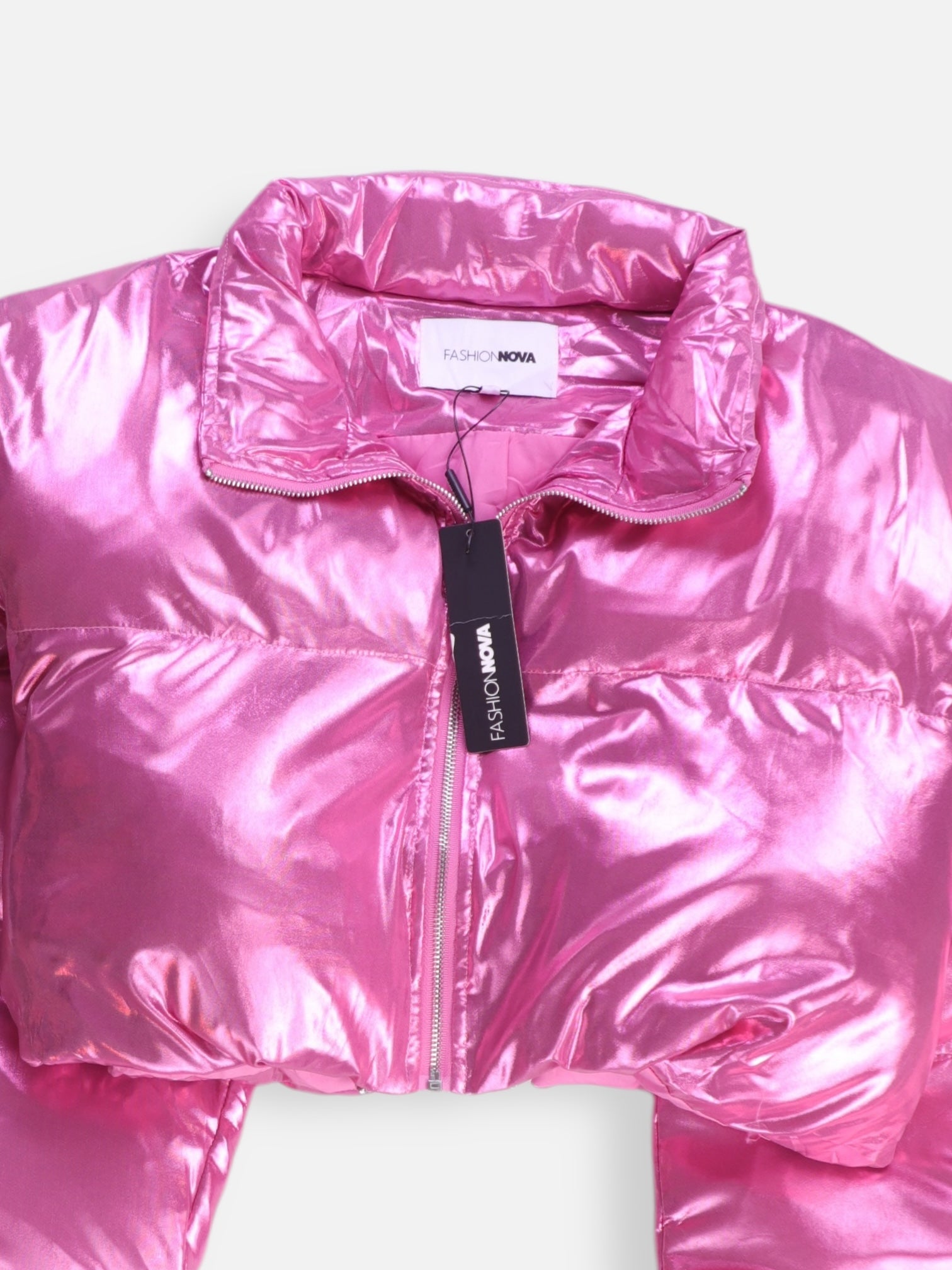 Fashionnova Chaqueta Puffer Crop Top - Mujer - 2XL