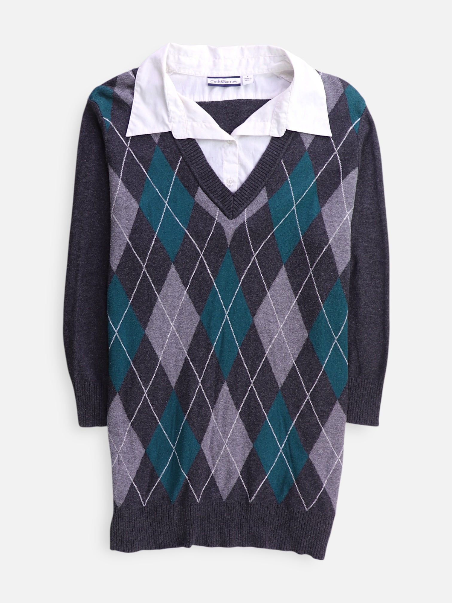 Croft & Barrow Camisa Casual - Hombre - Large