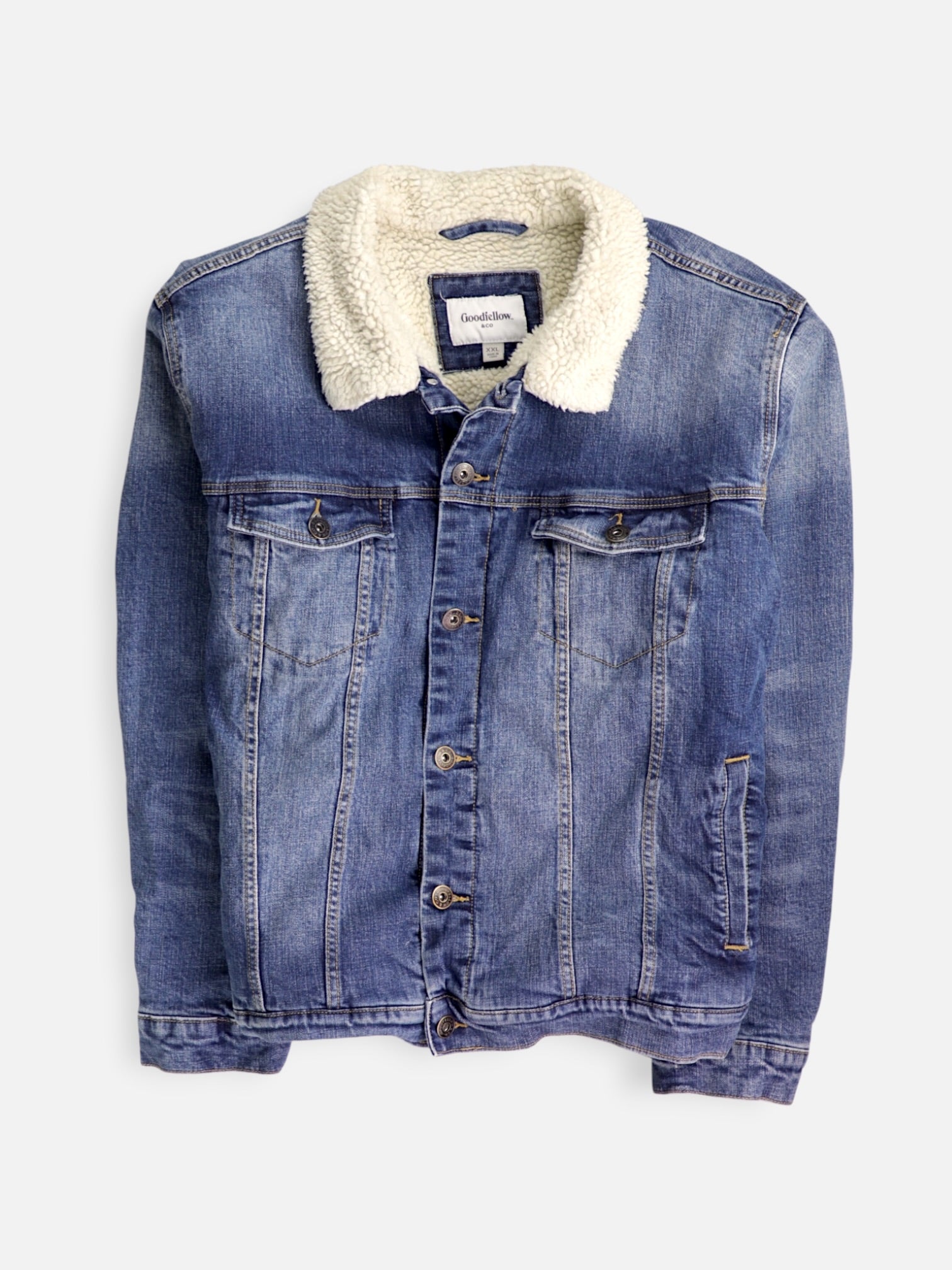 Goodiefellow Chaqueta Sherpa Trucker Denim - Hombre - 2XL