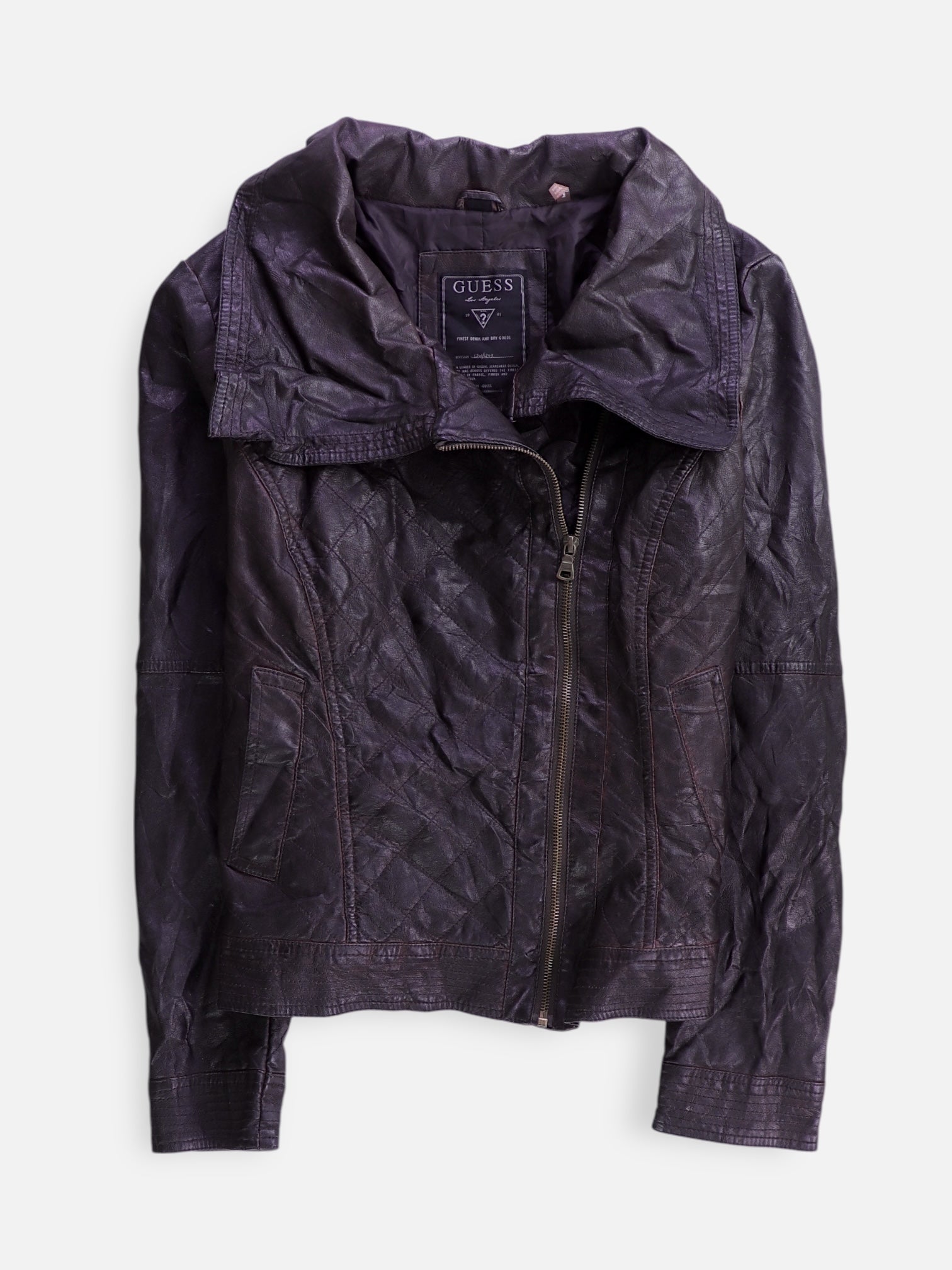 Guess Chaqueta Casual Cuero - Mujer - Large