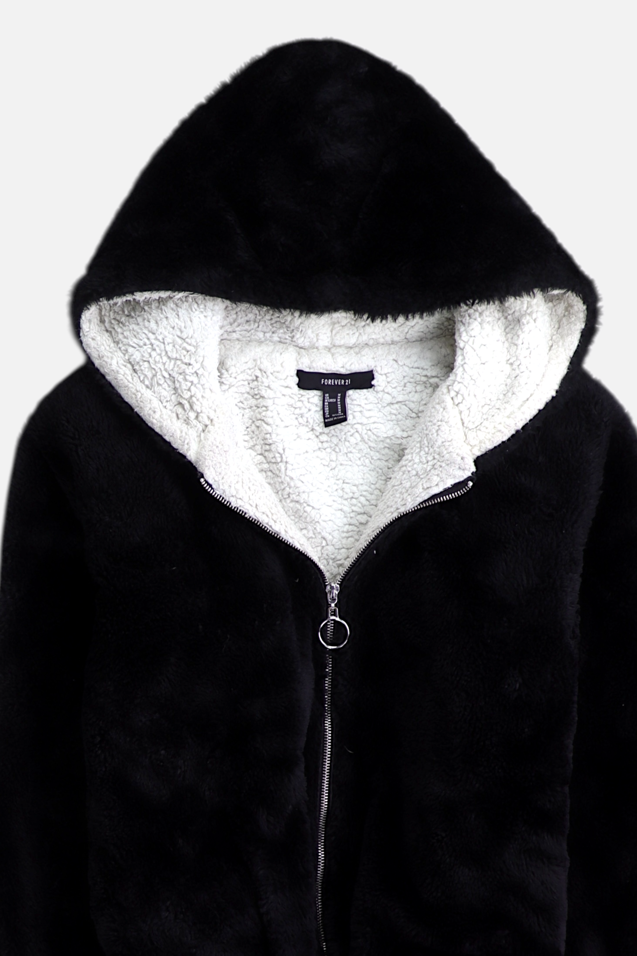 Forever 21 Chaqueta Casual Teddy - Mujer - Medium