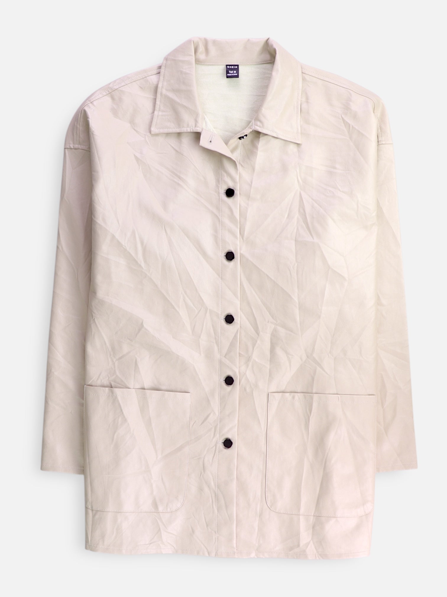 SHEIN Chaqueta Sobrecamisa Cuero - Mujer - Medium
