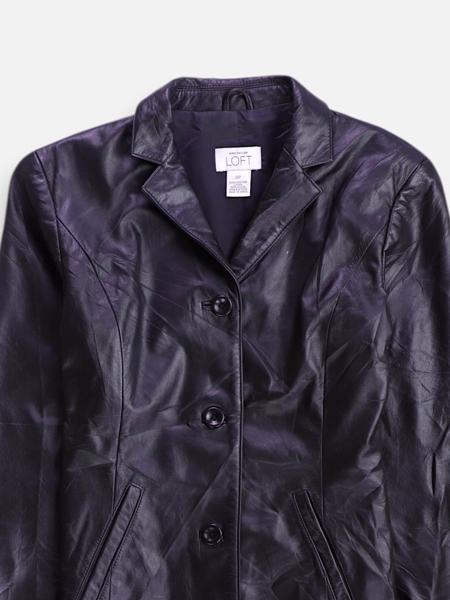 LOFT Chaqueta Casual Cuero - Mujer - 2 PETITE