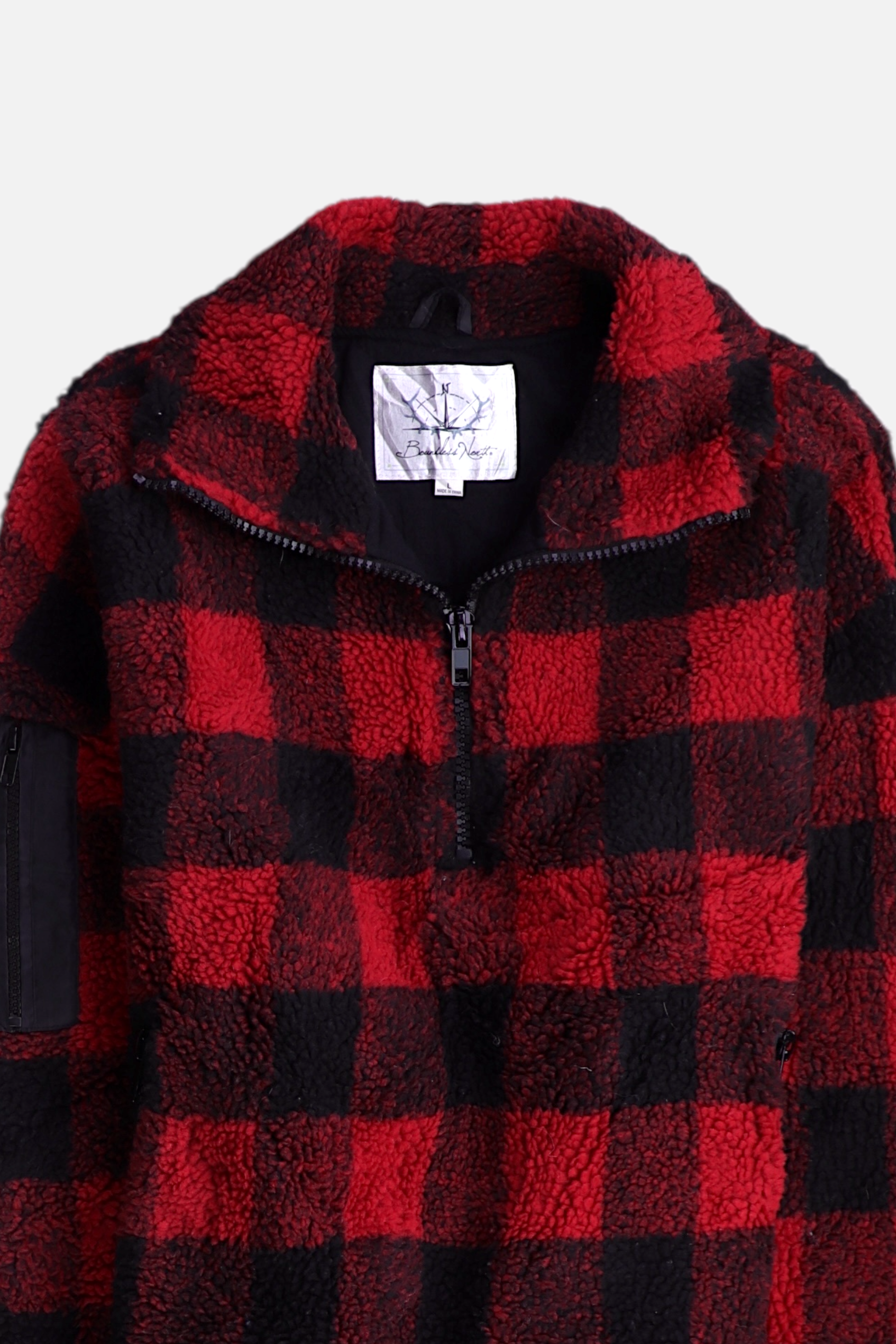 Sueter Fleece Color Block - Mujer - Large