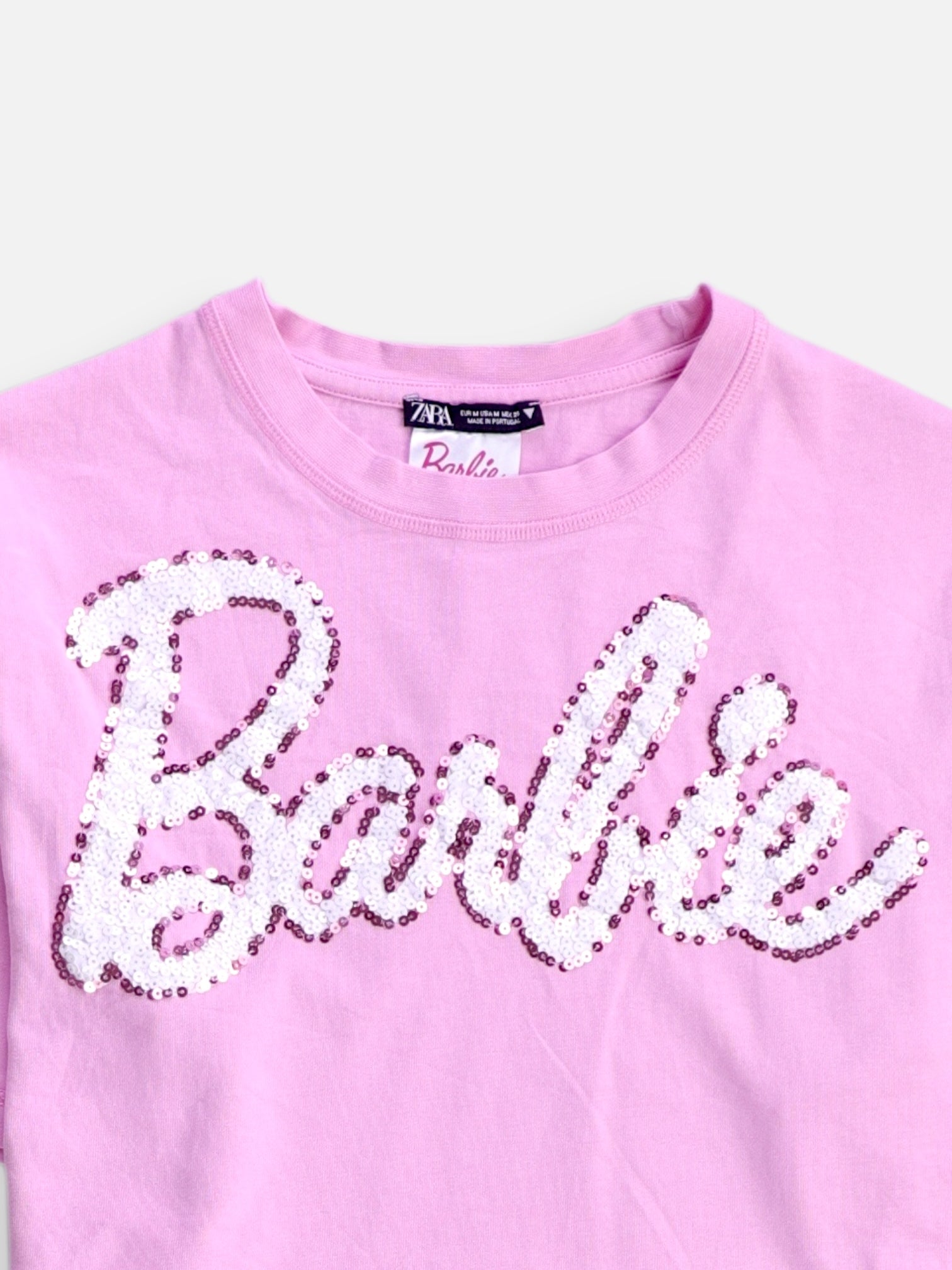 ZARA Camiseta Crop Top - Mujer - Medium