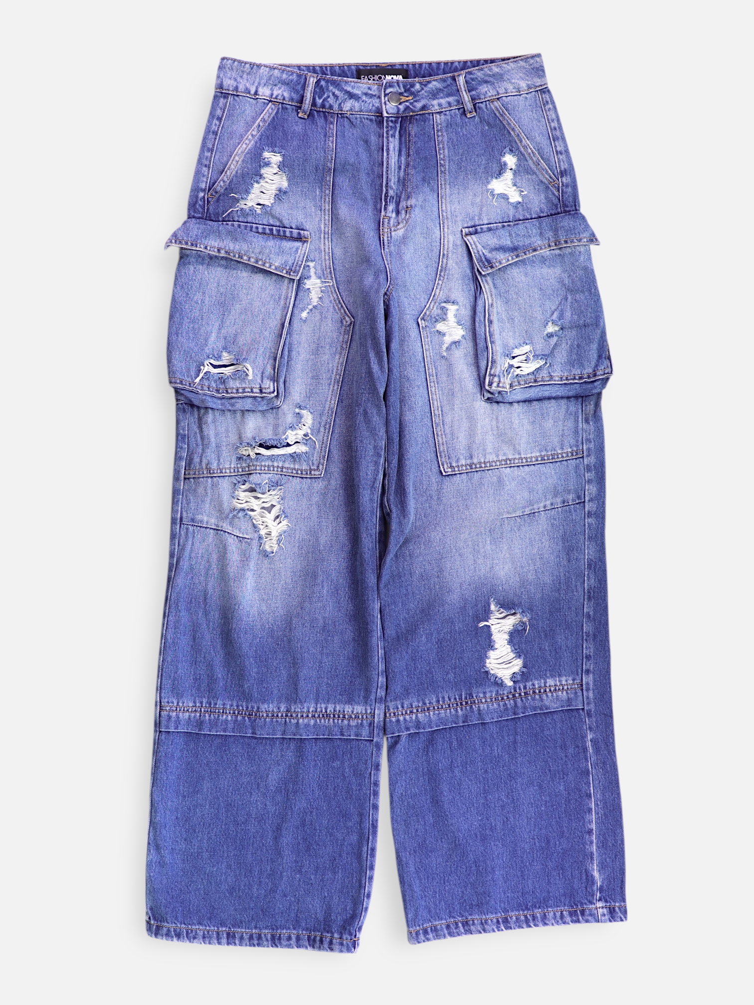 Fashionnova Jean Regular Fit Cargo - Mujer - 7