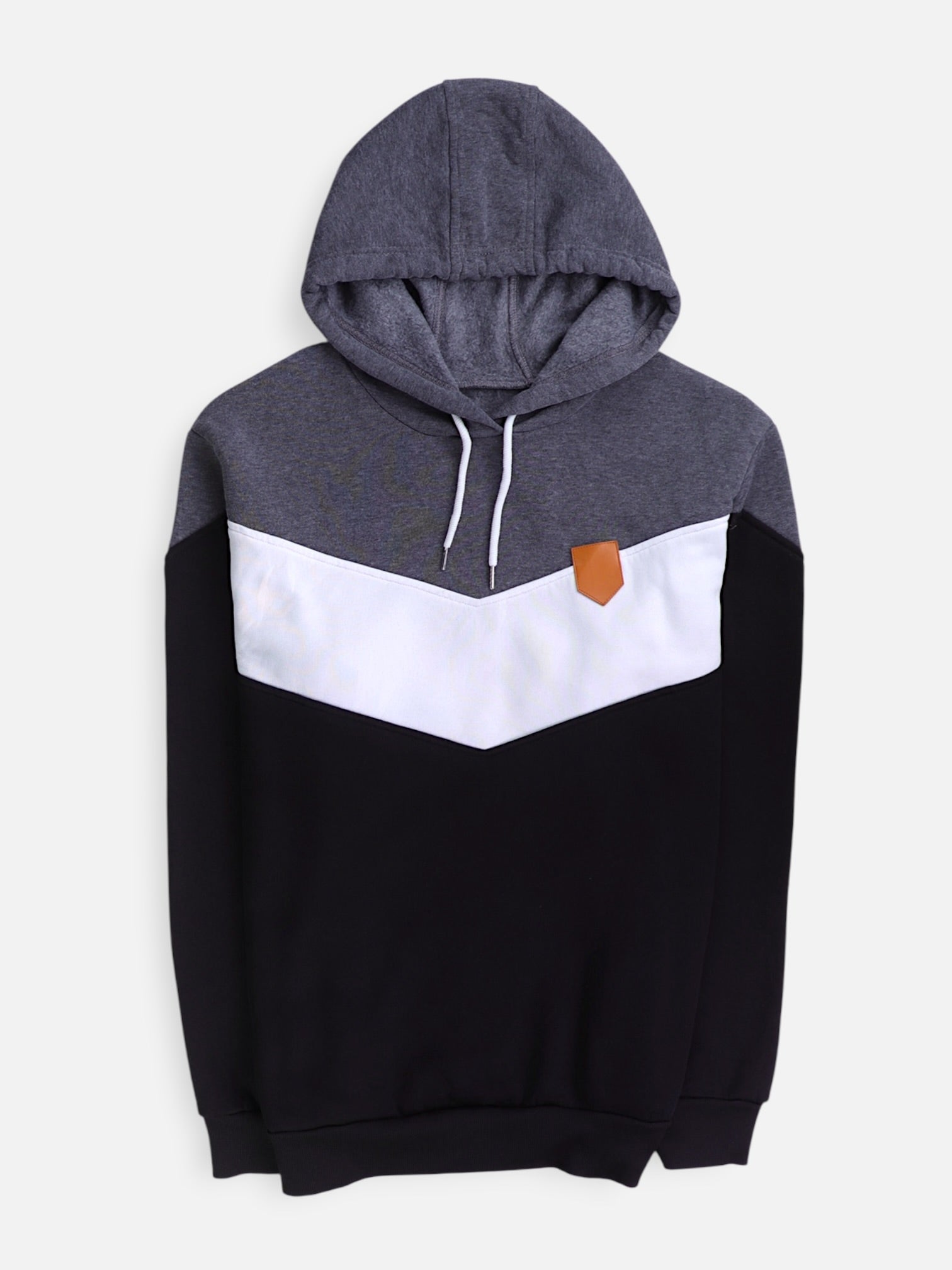 Sudadera Hoodie Color Block - Hombre - Large
