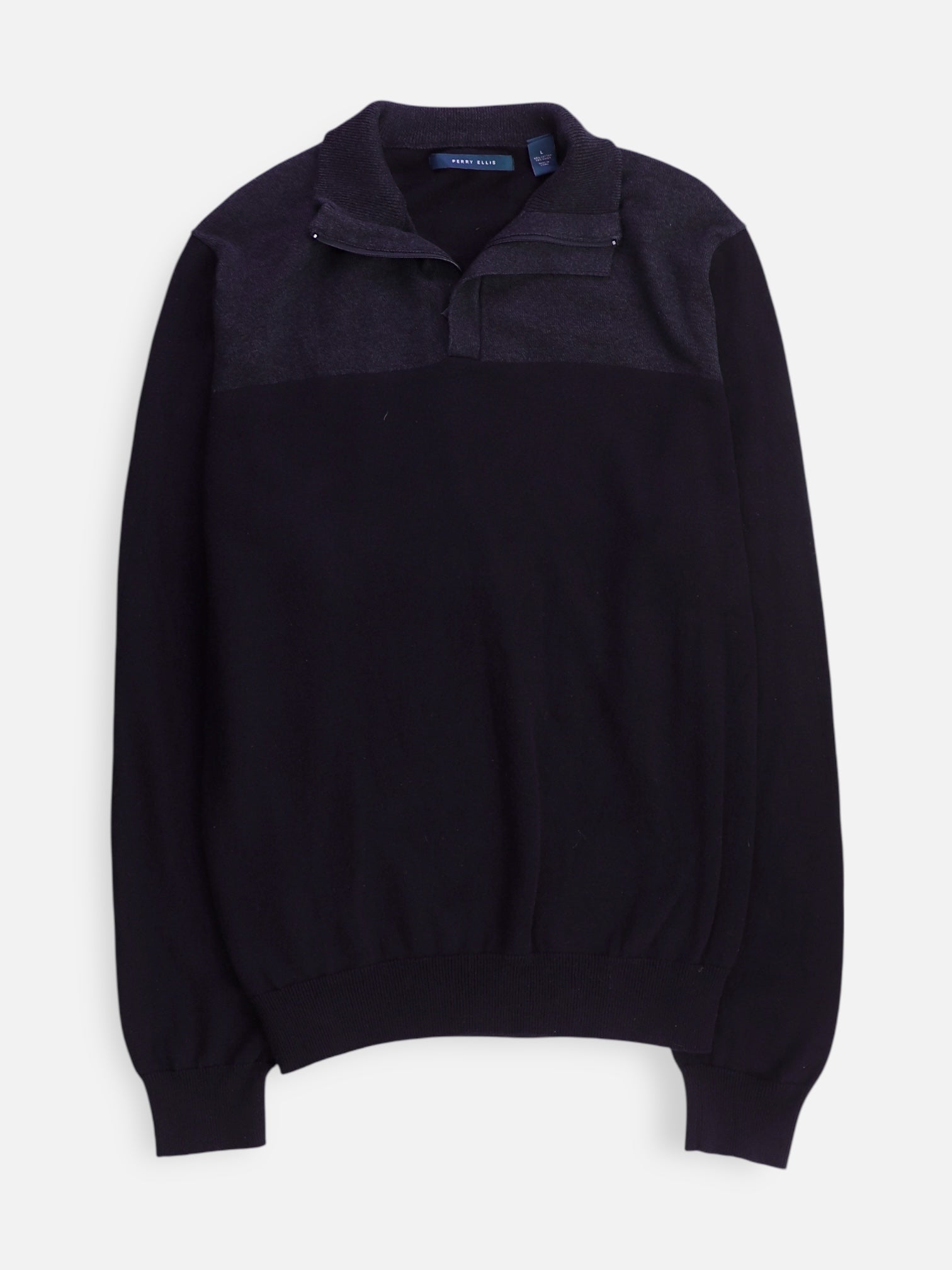 Perry Ellis Sueter Fleece Casual - Hombre - Large