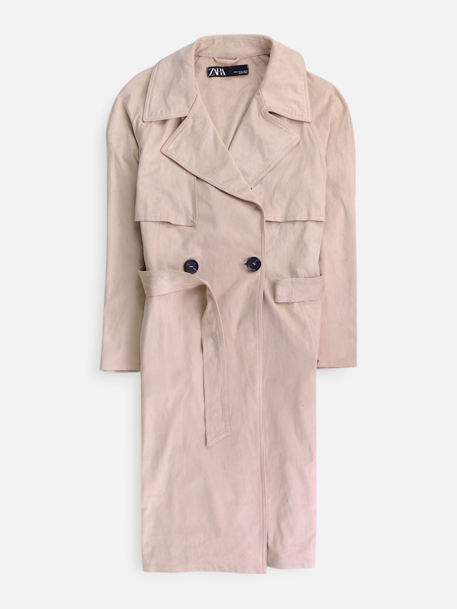 ZARA Abrigo Trench Coat Casual - Mujer - XS