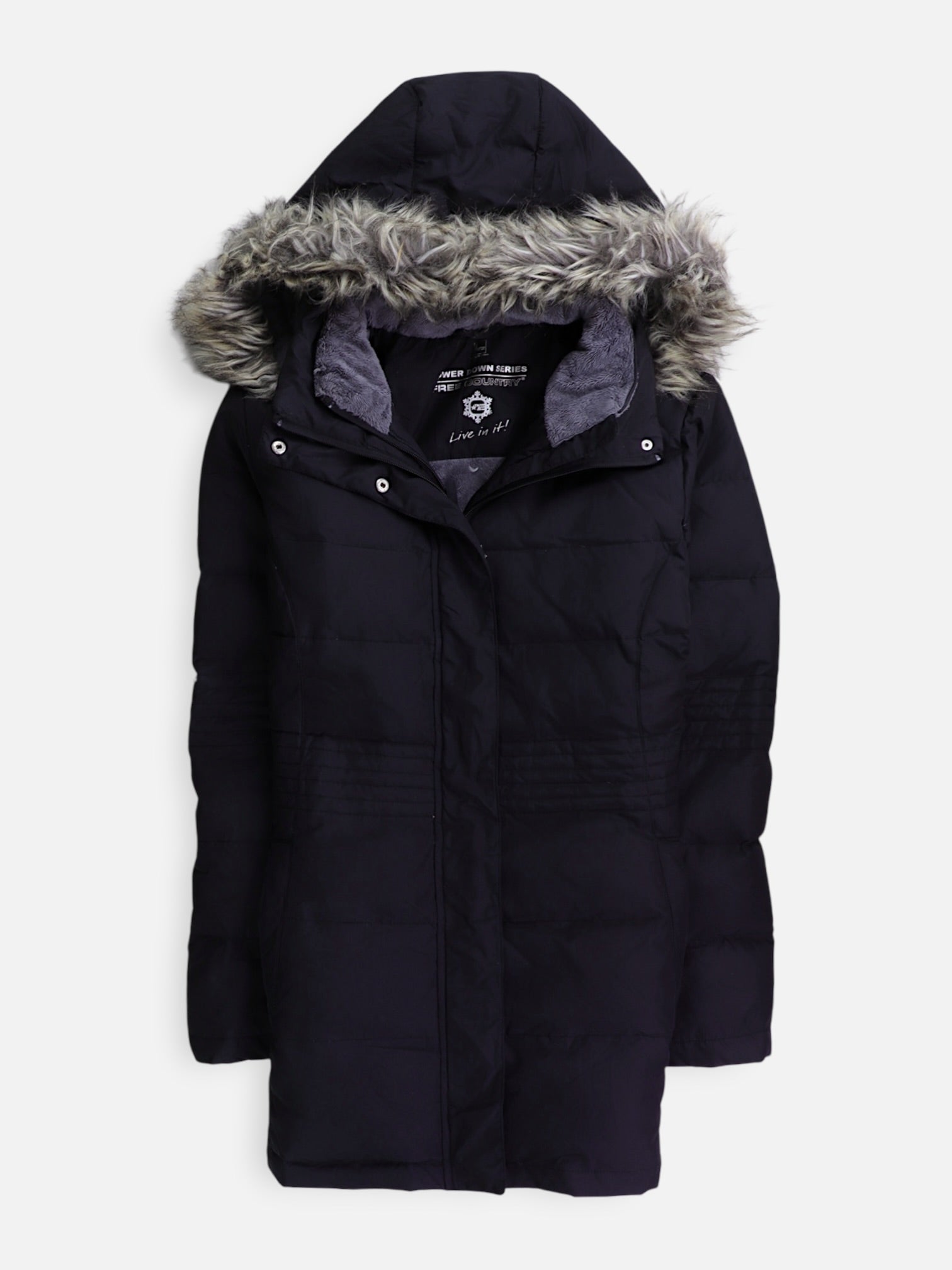 FREE COUNTY Chaqueta Puffer Impermeable - Mujer - Large