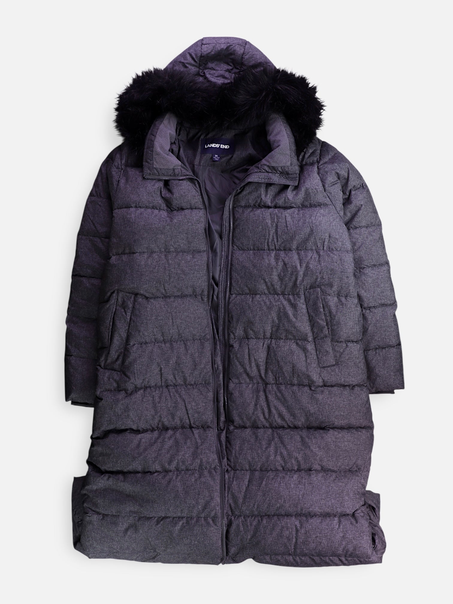 LANDS END Abrigo Impermeable Puffer - Mujer - 2XL