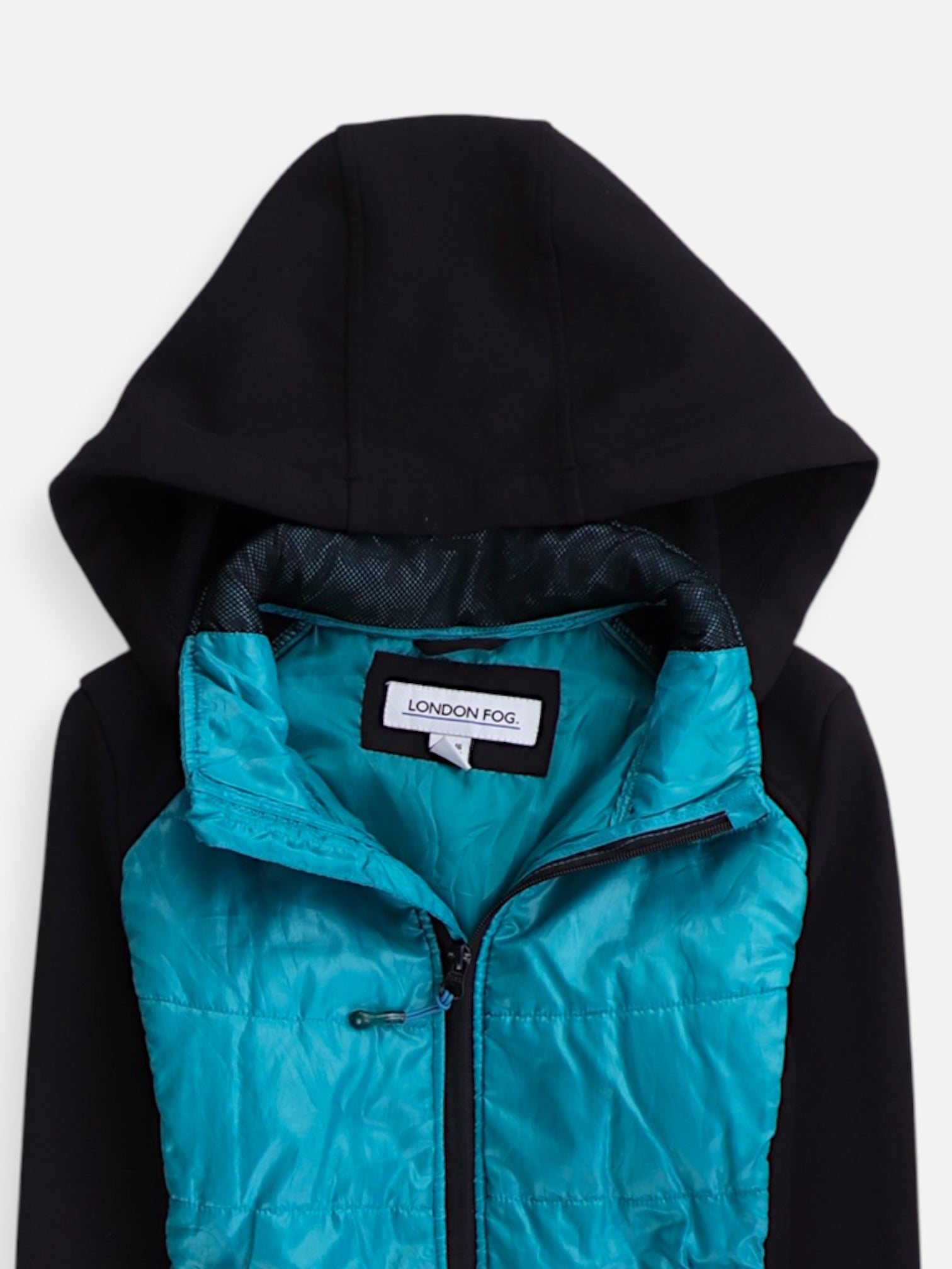 LONDON FOG Sudadera Hoodie Color Block - Niña - Large - 14-16Y (Años)