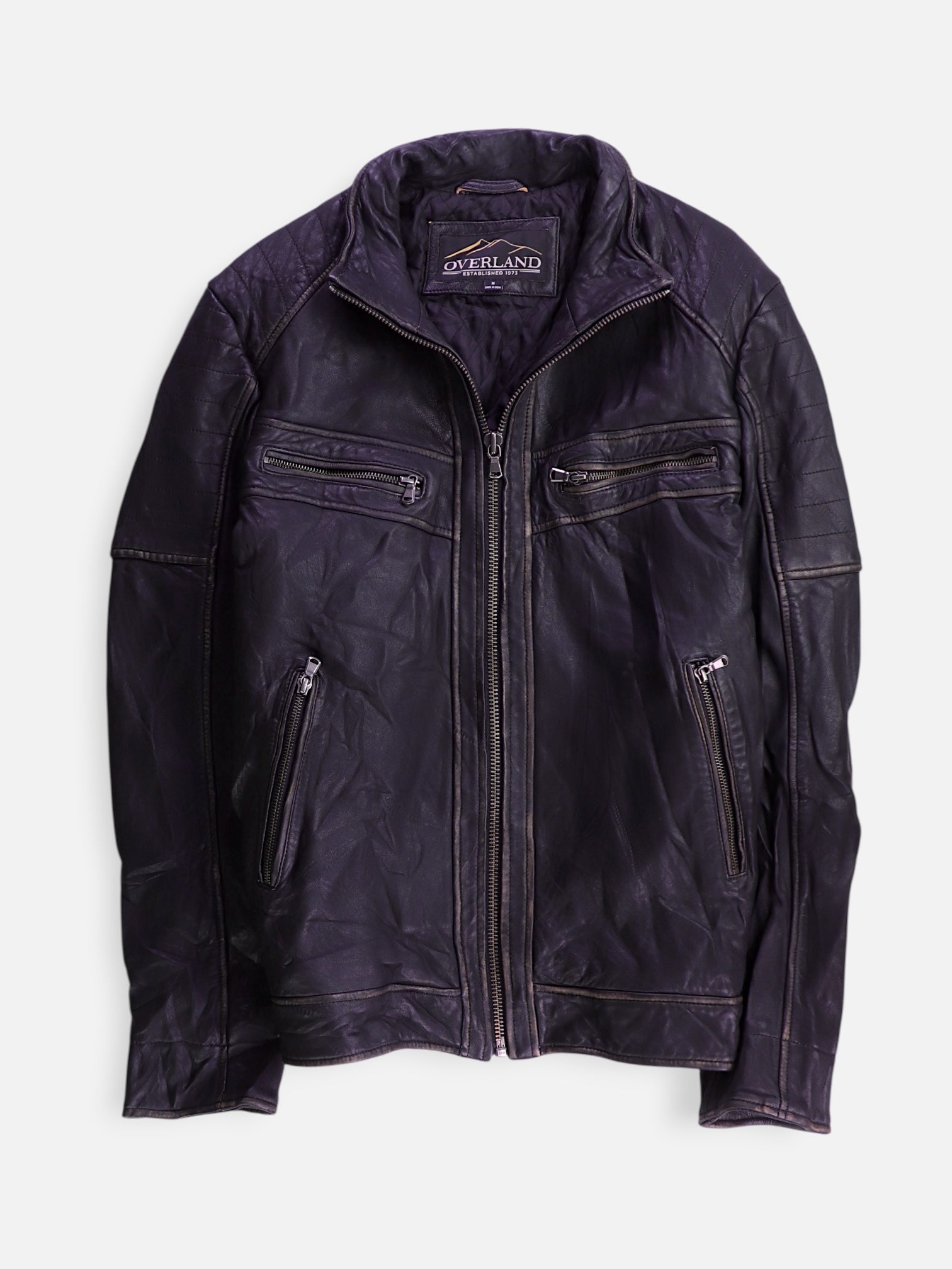 Chaqueta Motera Cuero - Hombre - Medium