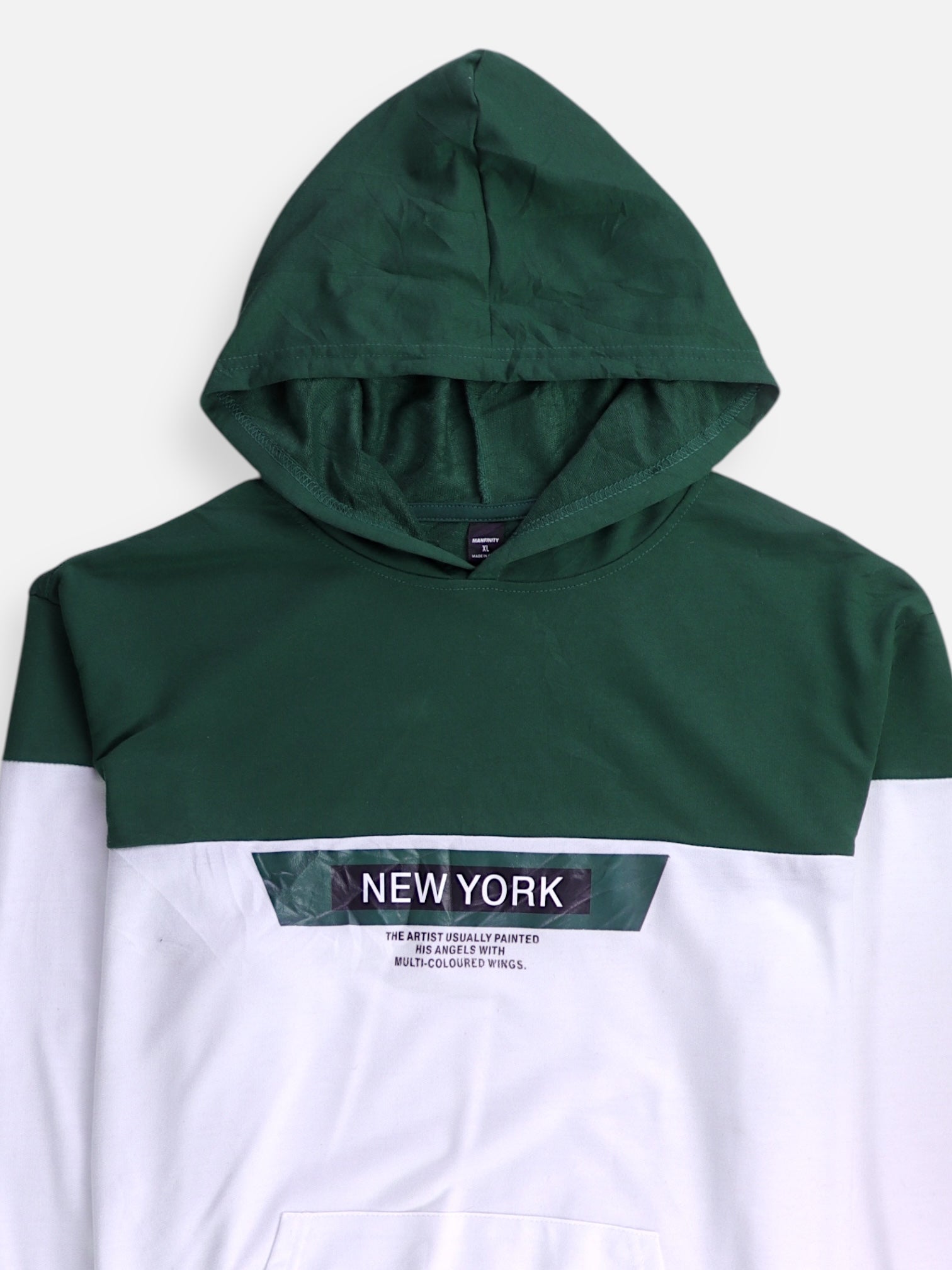 Sudadera Hoodie Color Block - Hombre - XL