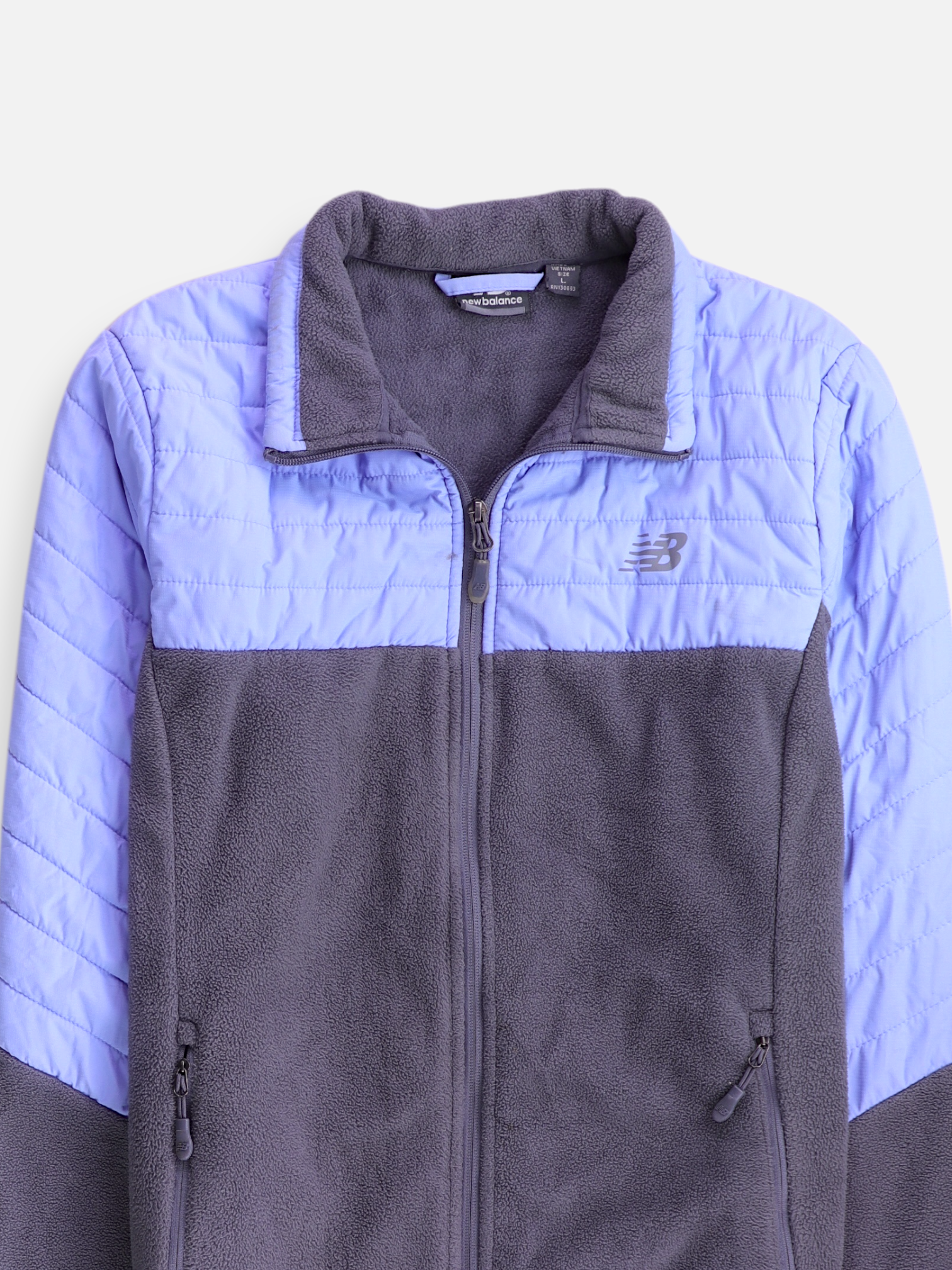 New Balance Sueter Fleece Color Block - Mujer - Large