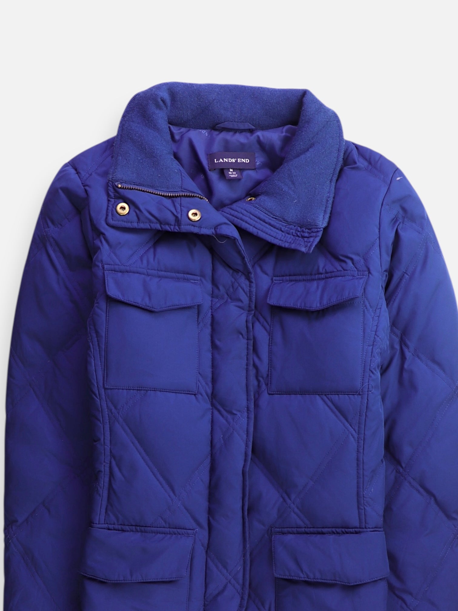 LANDS END Abrigo Impermeable Puffer - Niña - Medium - 10-12Y (Años)