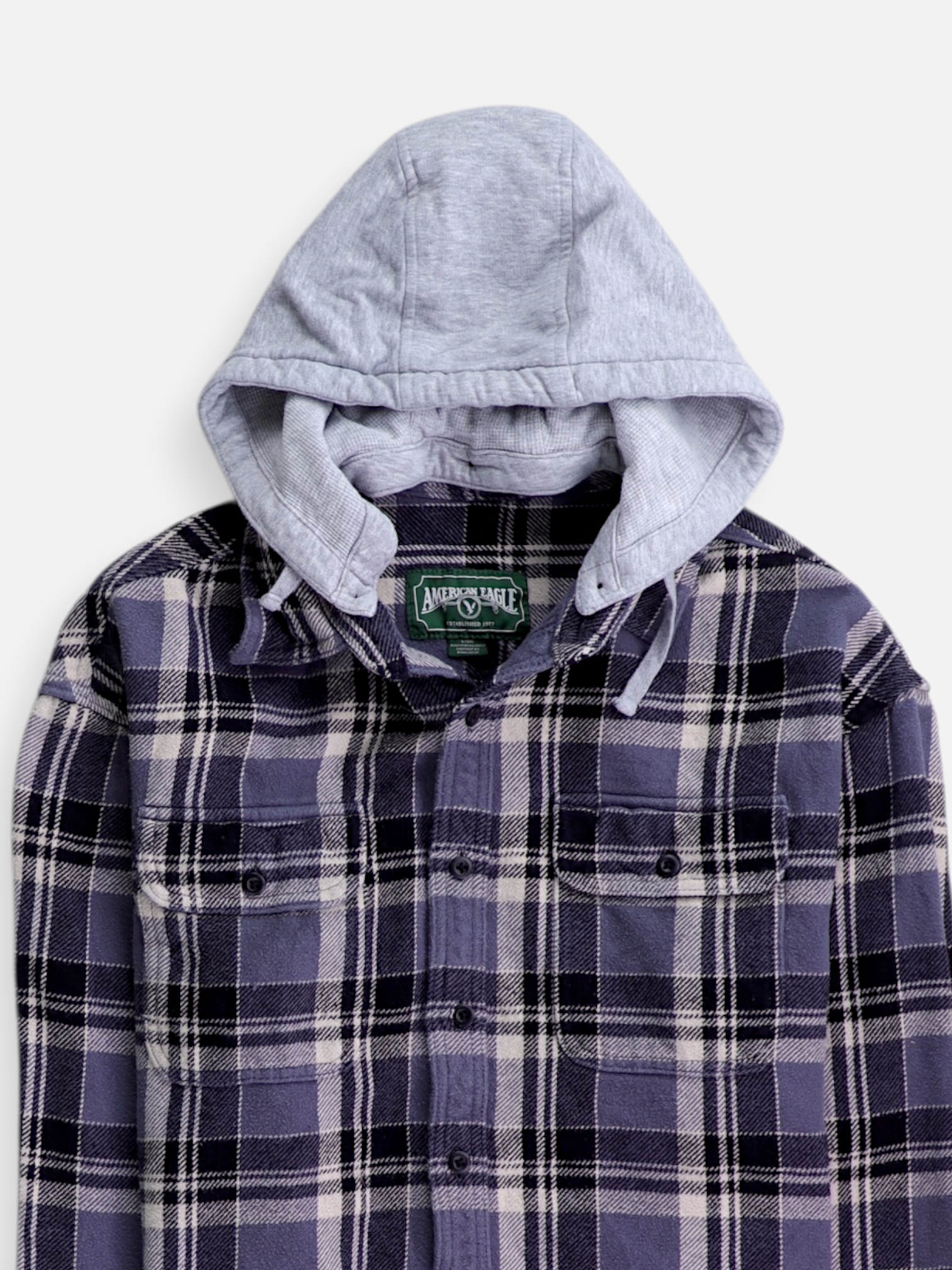 American Eagle Chaqueta Sobrecamisa Plaid Types - Hombre - Large