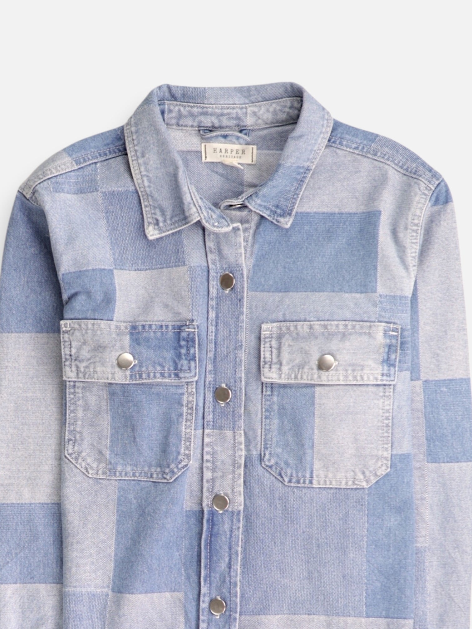 Chaqueta Sobrecamisa Color Block - Hombre - Small