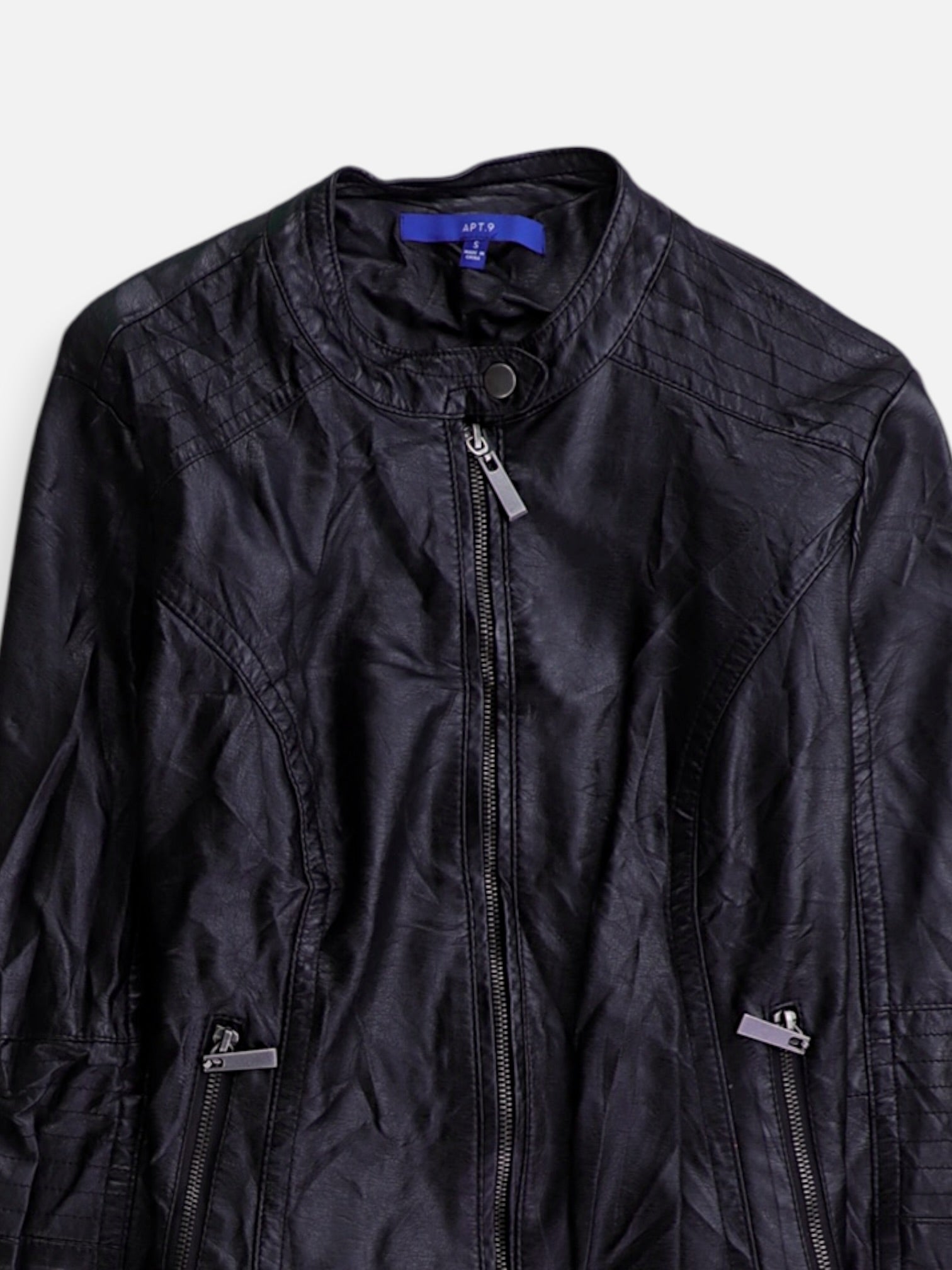 APT.9 Chaqueta Motera Cuero - Mujer - Small