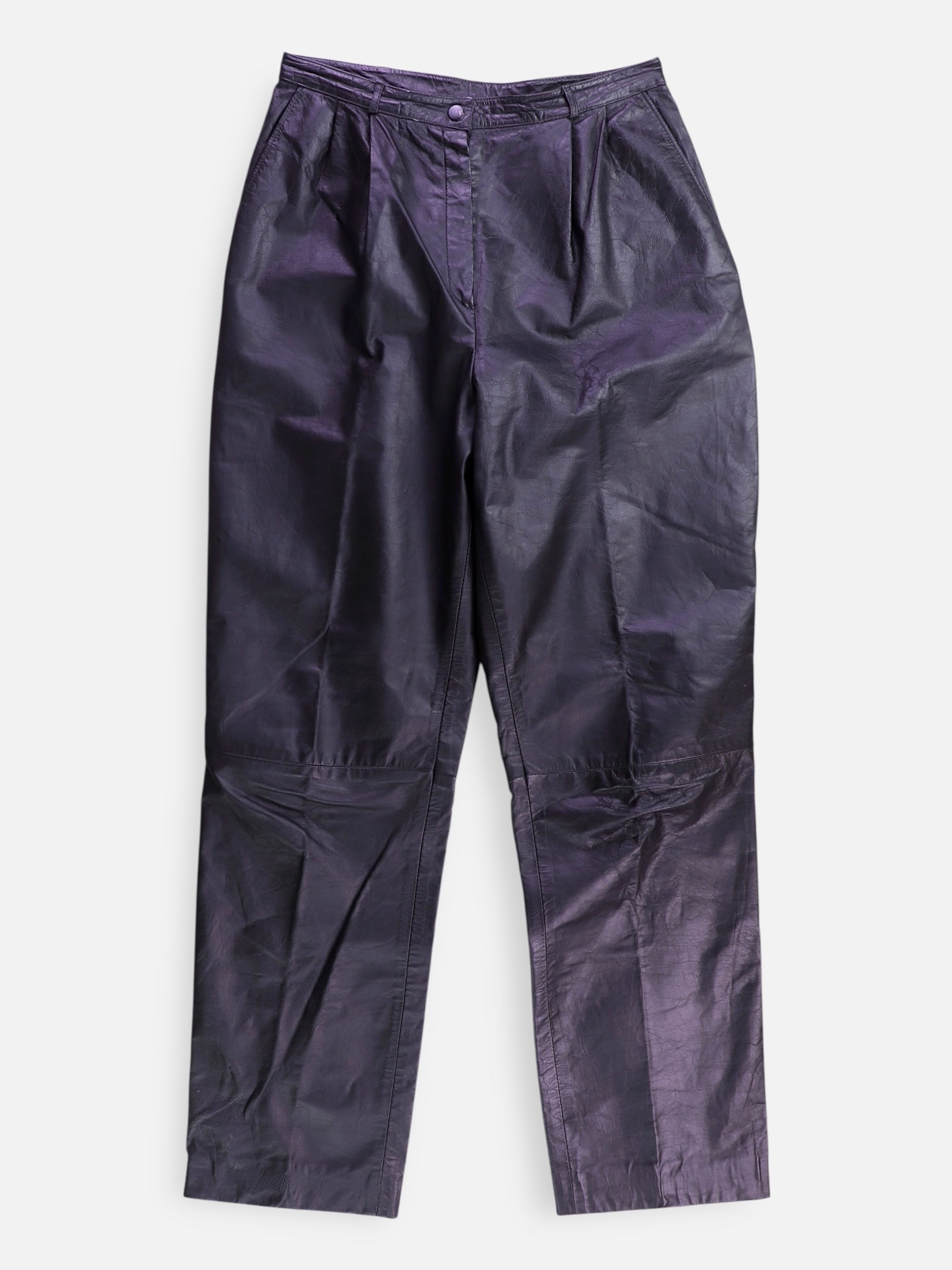 Pantalon Regular Fit Cuero - Mujer - 11