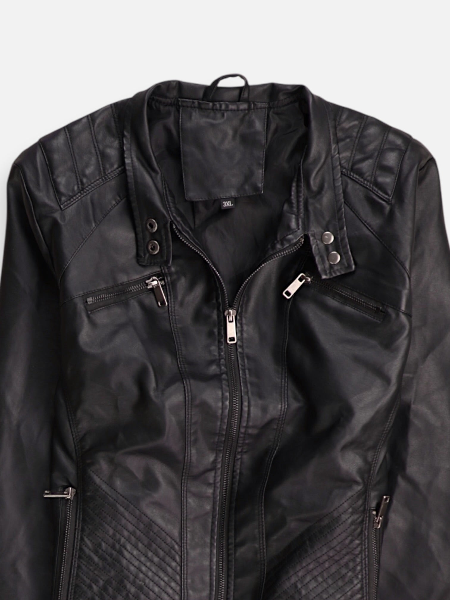 Chaqueta Motera Cuero - Mujer - 3XL