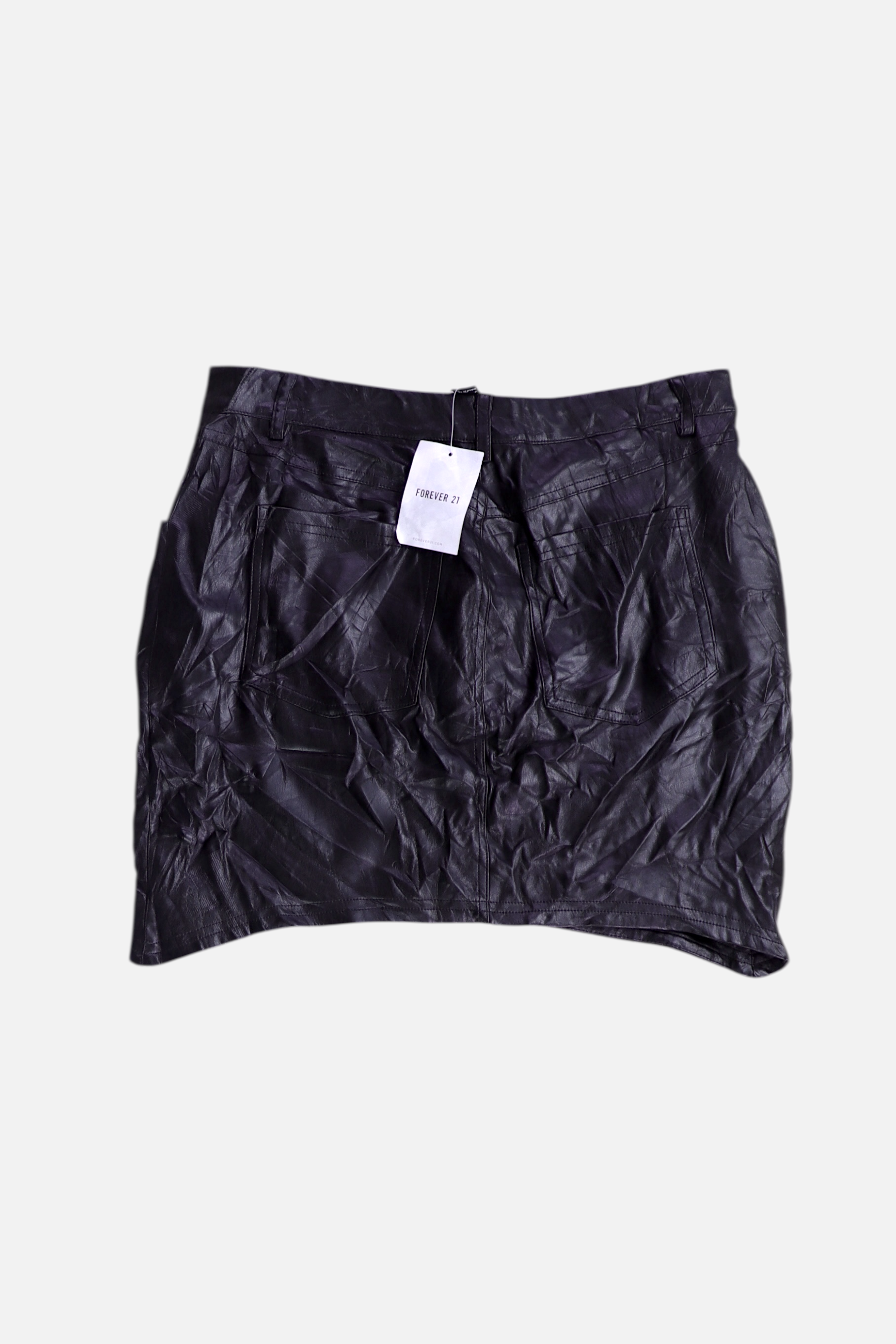 Forever 21 Falda Cuero - Mujer - Large