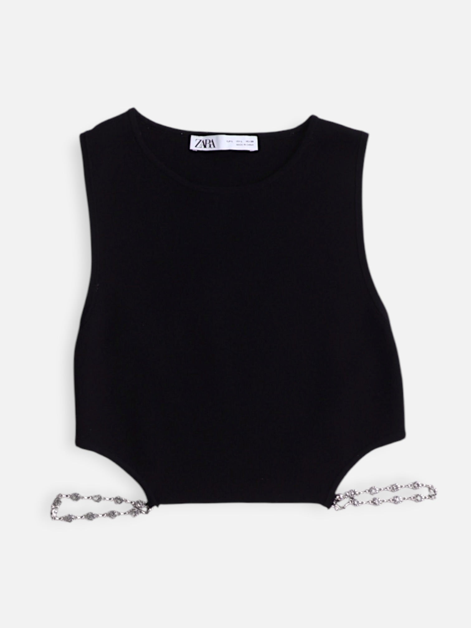 ZARA Blusa Crop Top - Mujer - Large