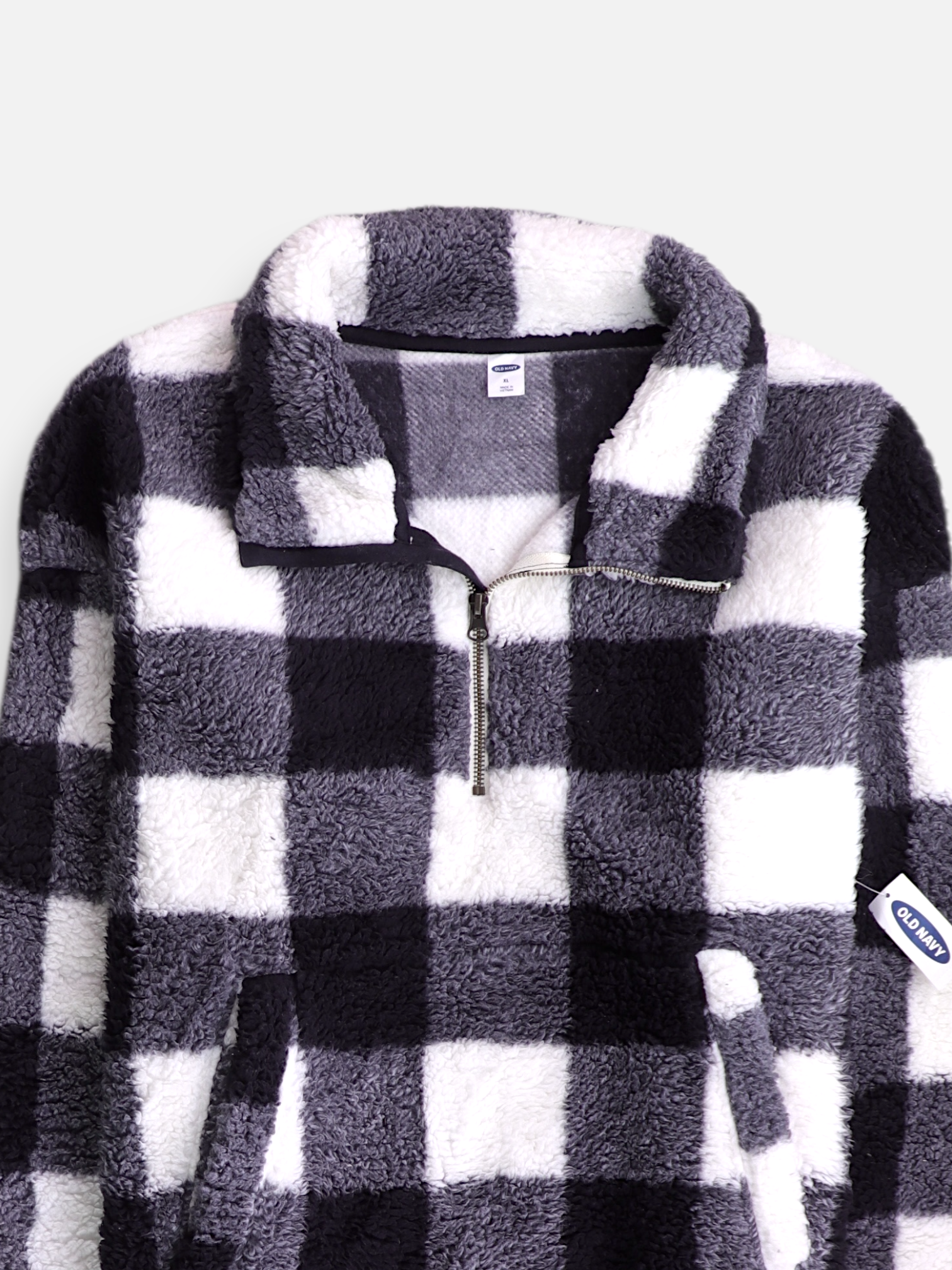 Old Navy Sueter Fleece Color Block - Mujer - XL