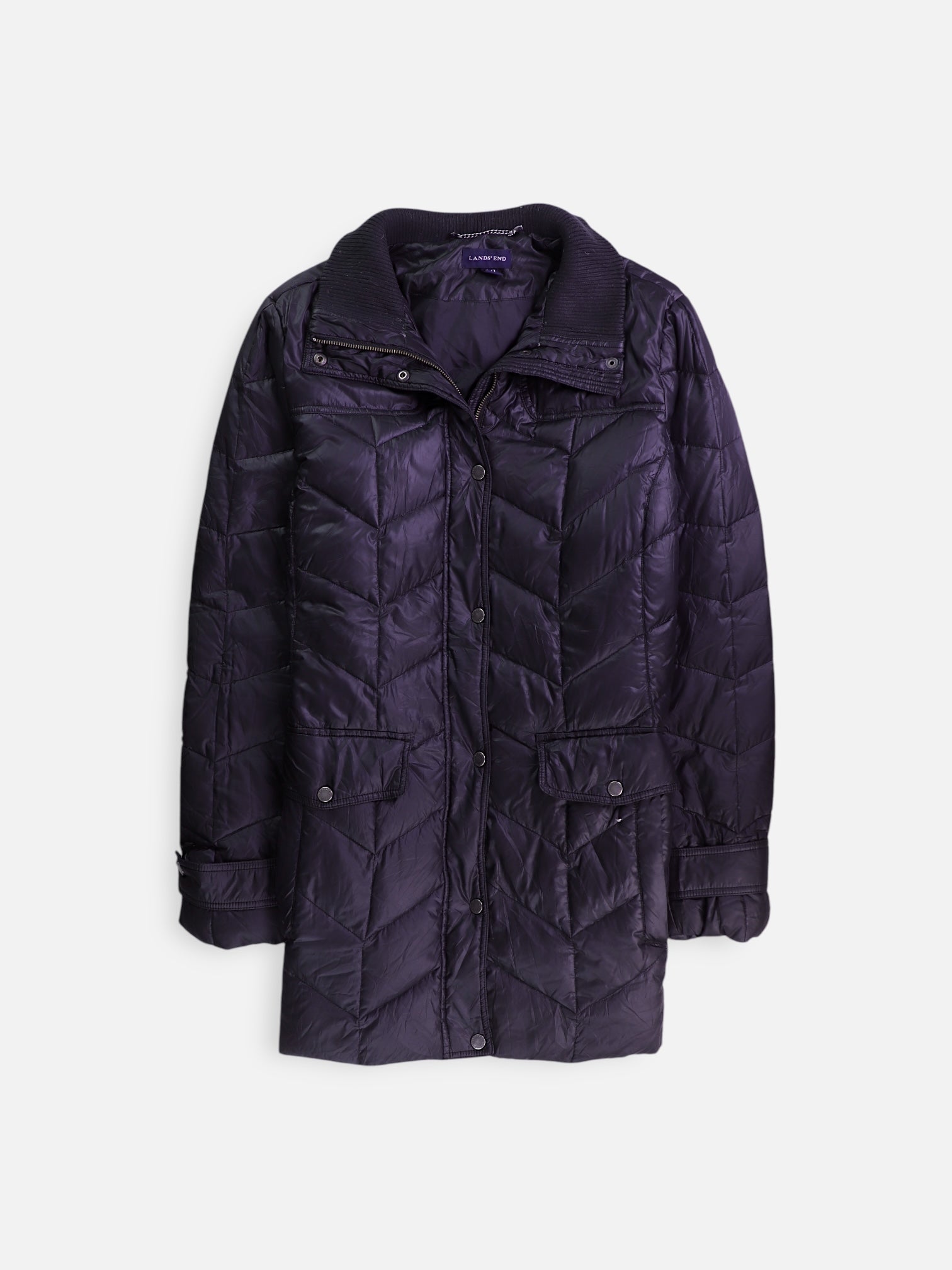 LANDS END Abrigo Impermeable Puffer - Mujer - XL