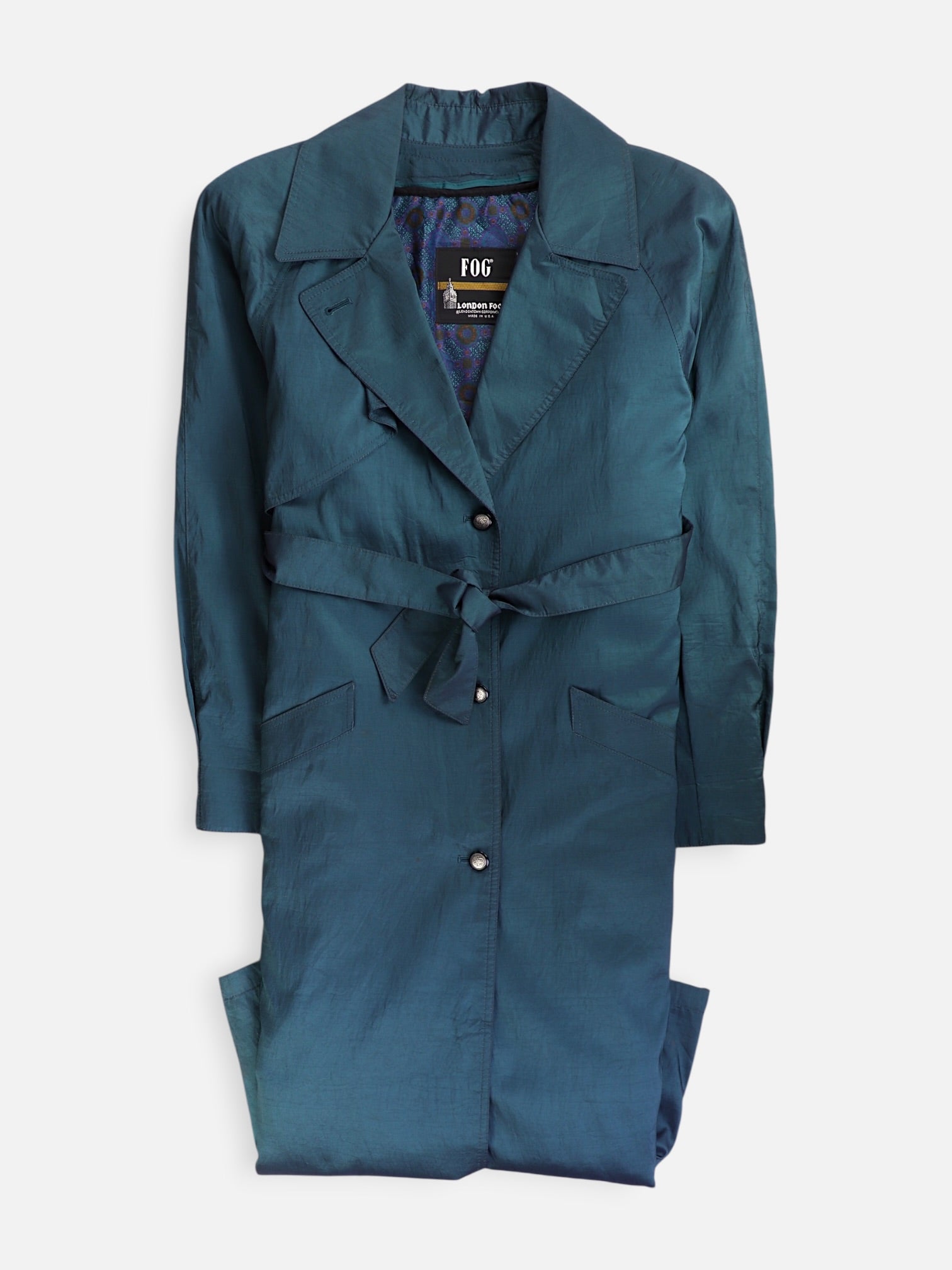 LONDON FOG Abrigo Impermeable Casual - Mujer - Medium