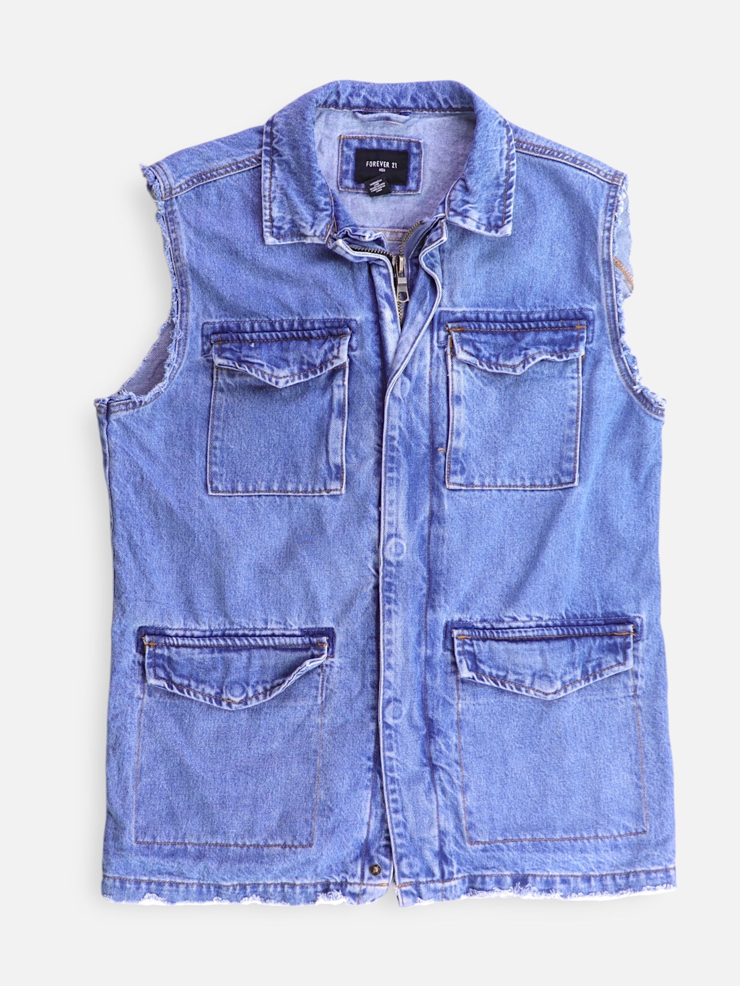 Forever 21 Chaleco Denim - Hombre - Small