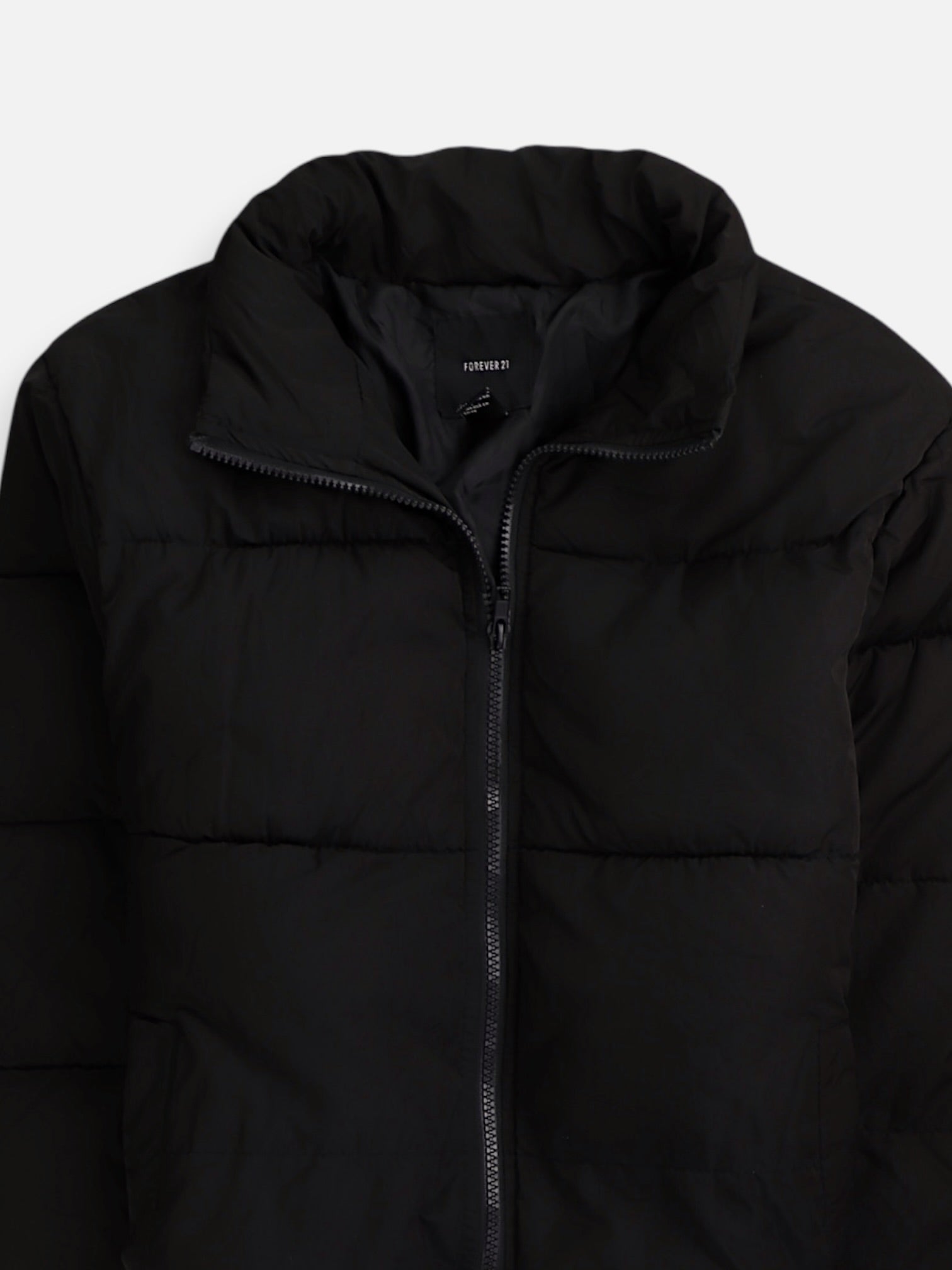 Forever 21 Chaqueta Puffer Impermeable - Mujer - Small