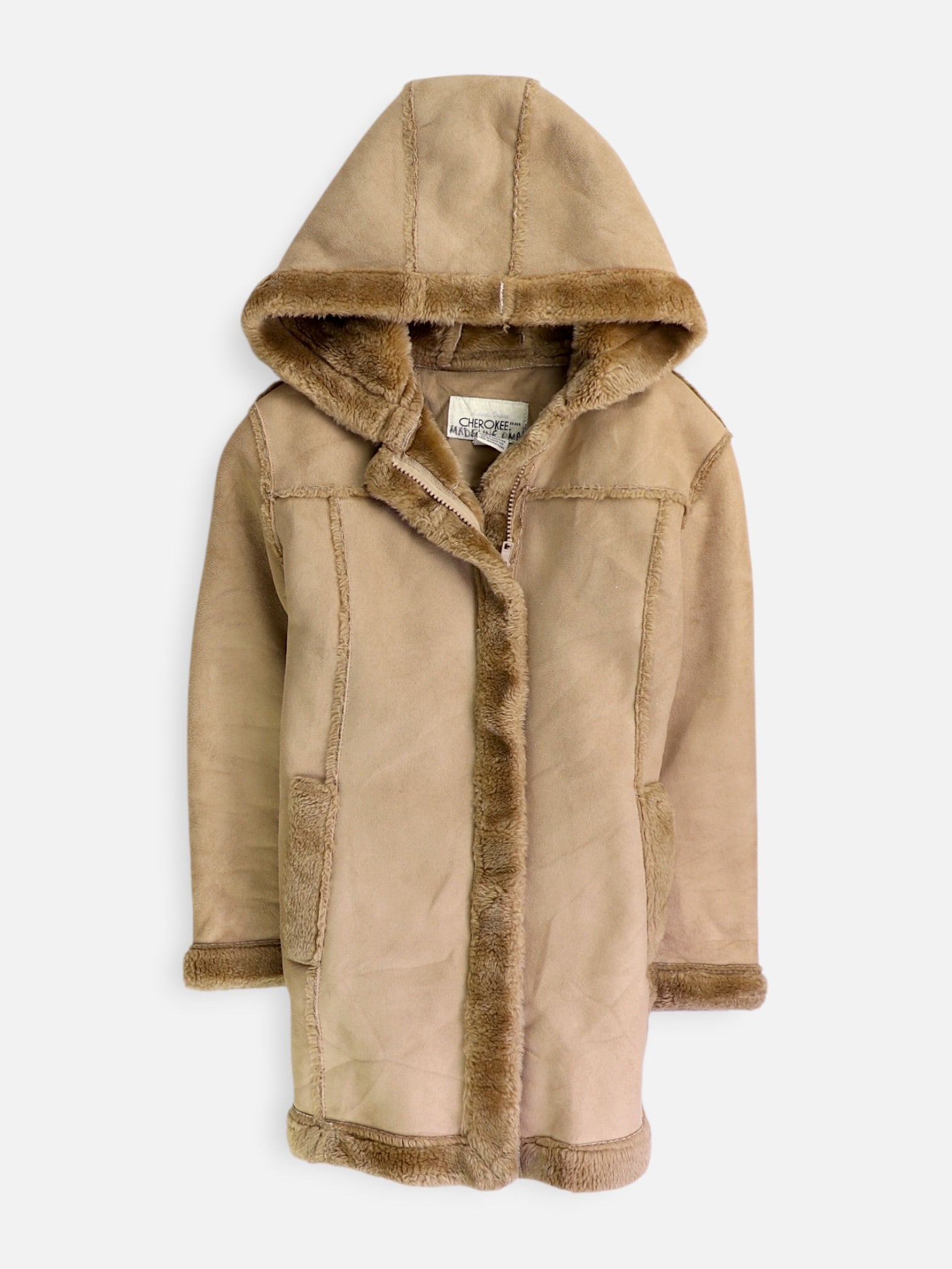 Abrigo Casual Suede - Niña - Small - 5-6Y (Años)