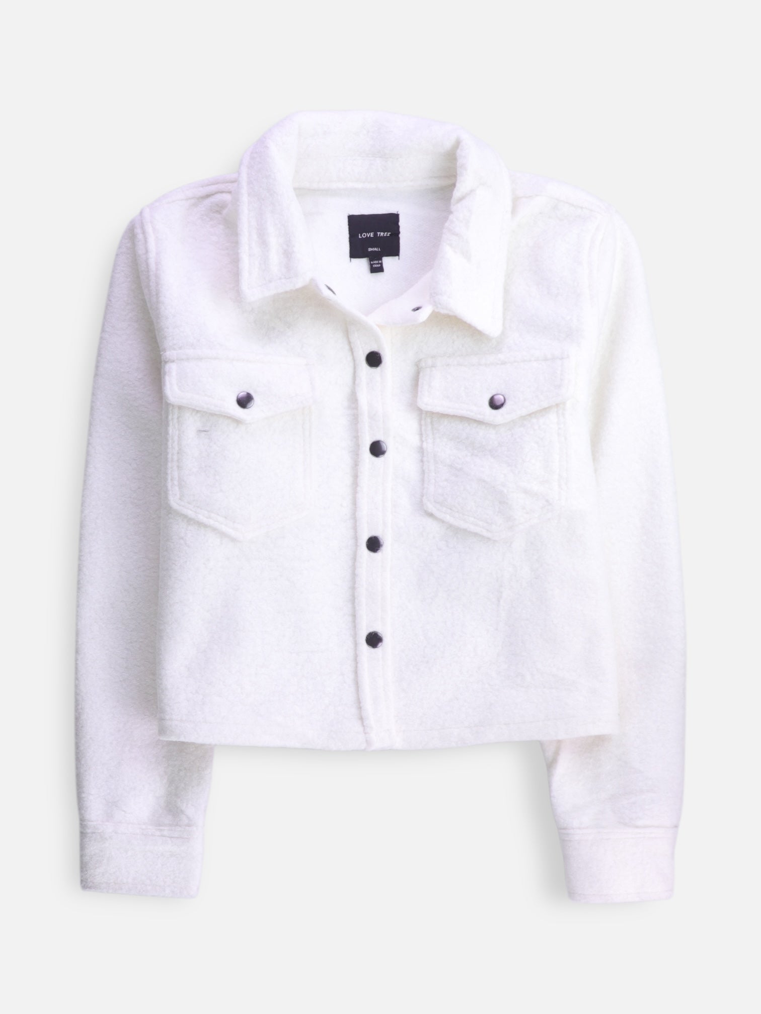 LOVE TREE  Chaqueta Casual Crop Top - Mujer - Small