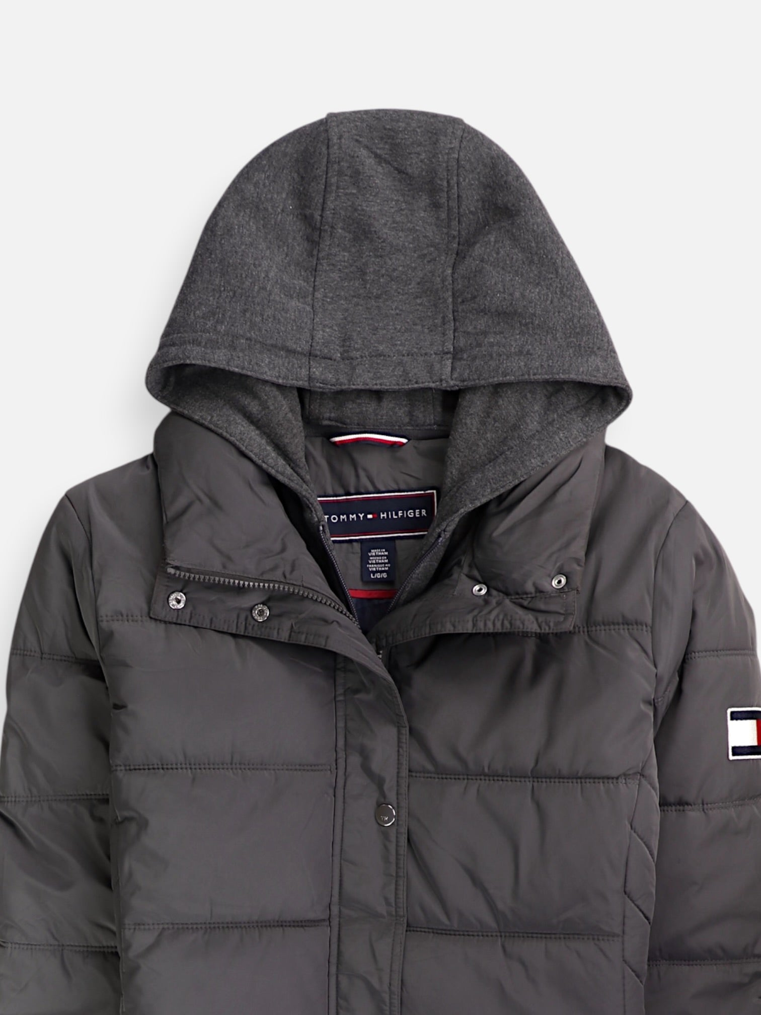 Tommy Hilfiger Abrigo Impermeable Puffer - Mujer - Large