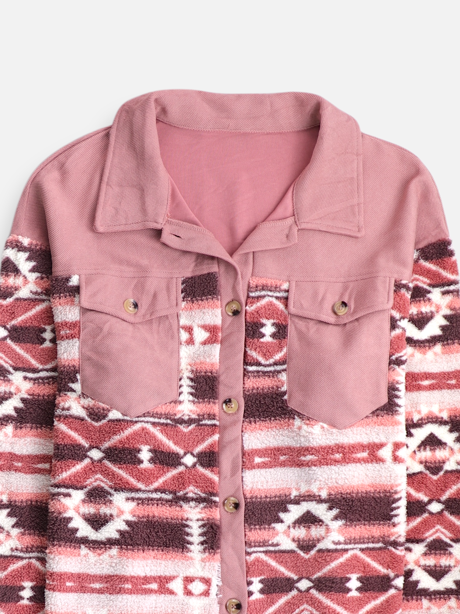 SHEIN Chaqueta Sobrecamisa Color Block - Mujer - Large