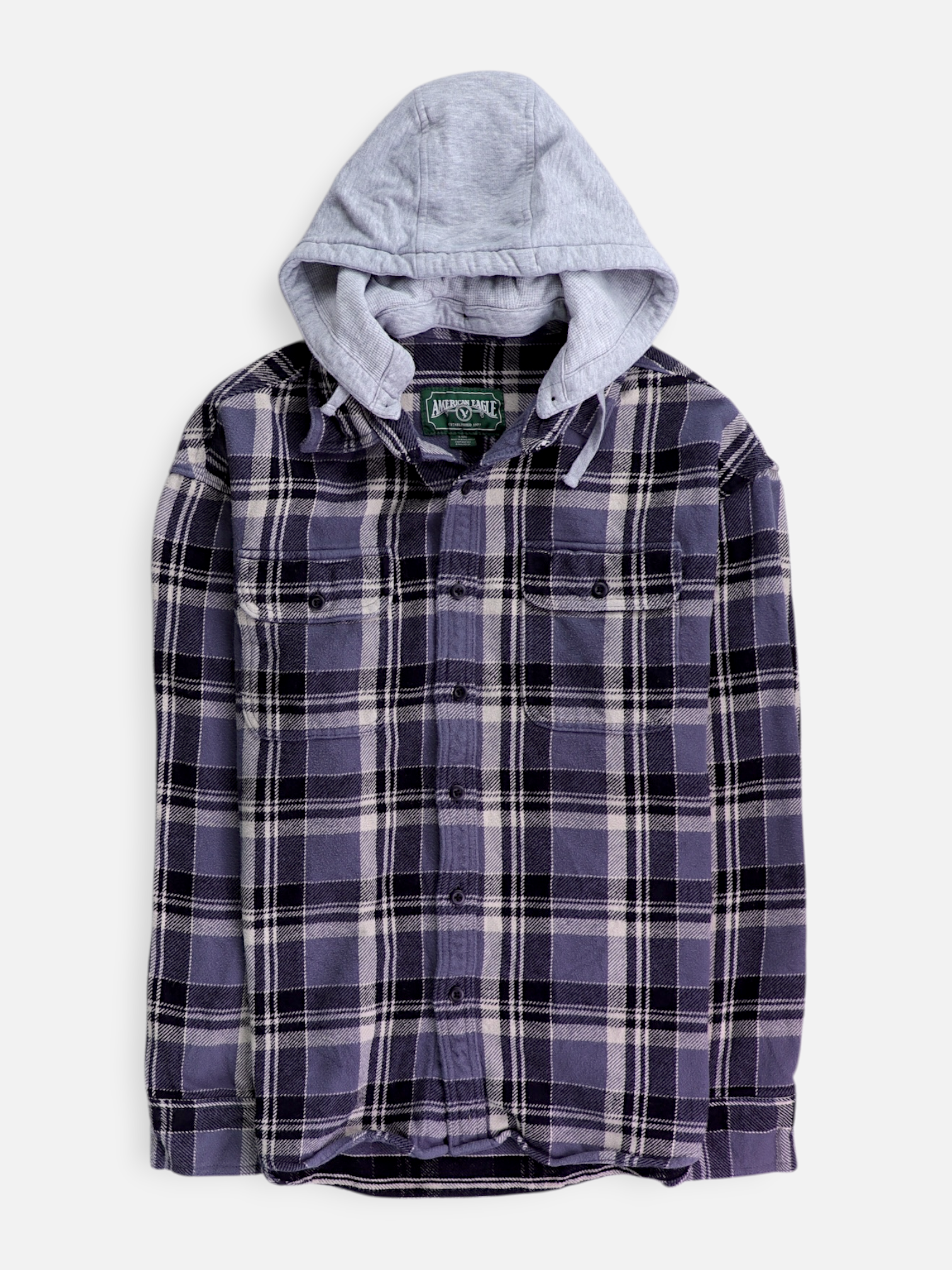 American Eagle Chaqueta Sobrecamisa Plaid Types - Hombre - Large