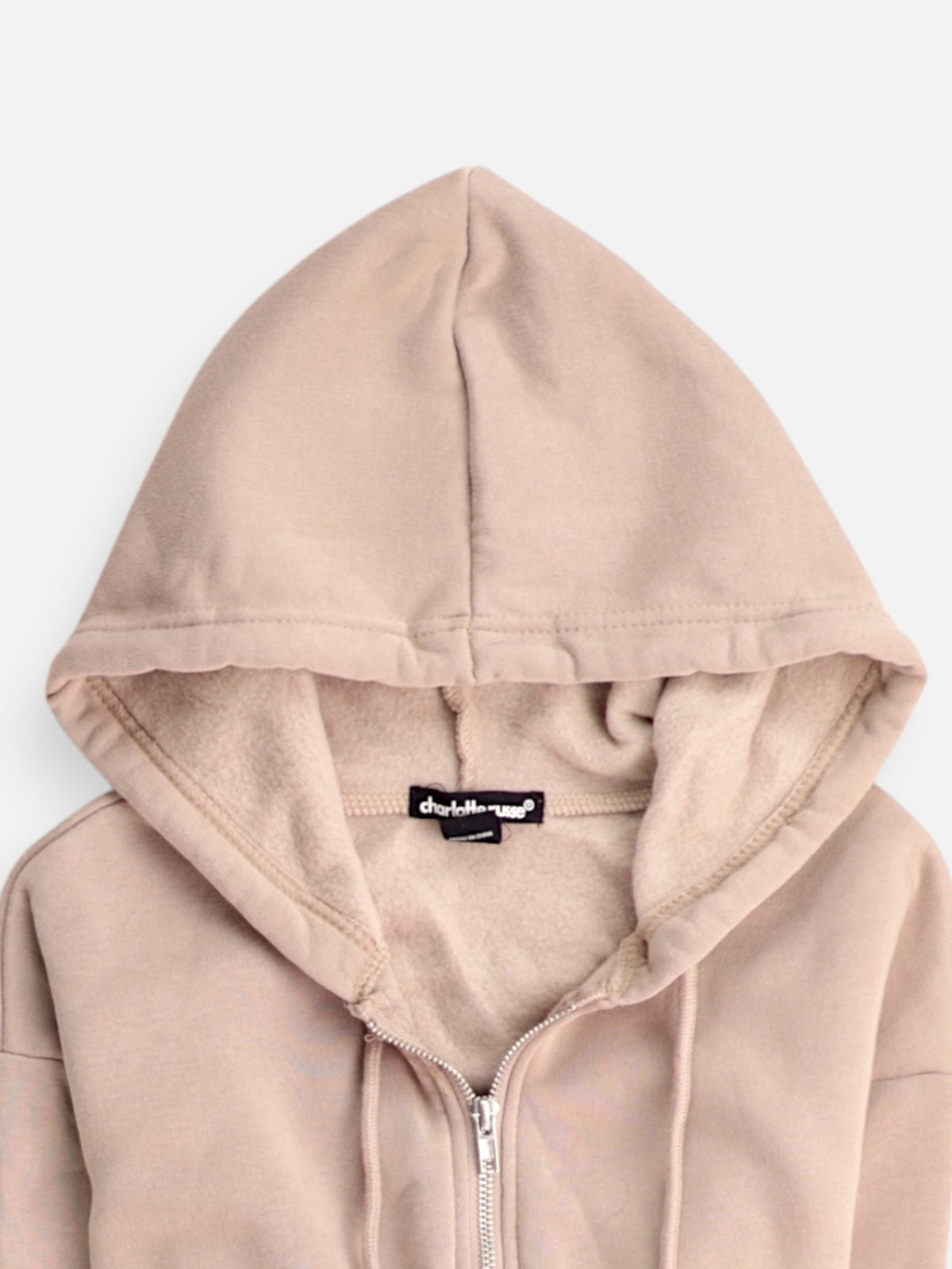 Charlotte Russe  Sudadera Hoodie Crop Top - Mujer - Medium