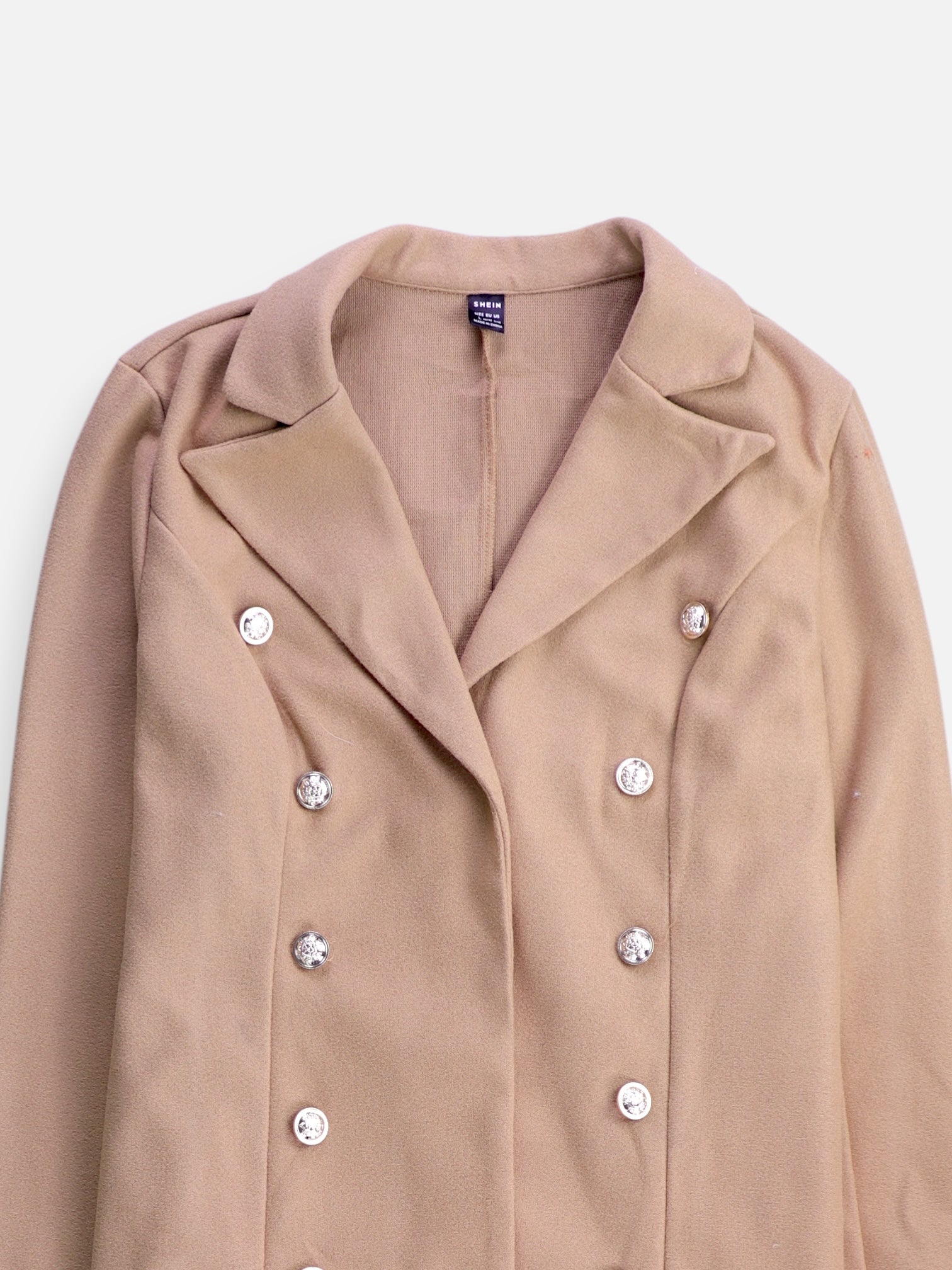 SHEIN Abrigo  Single breasted trench Casual - Mujer - Large