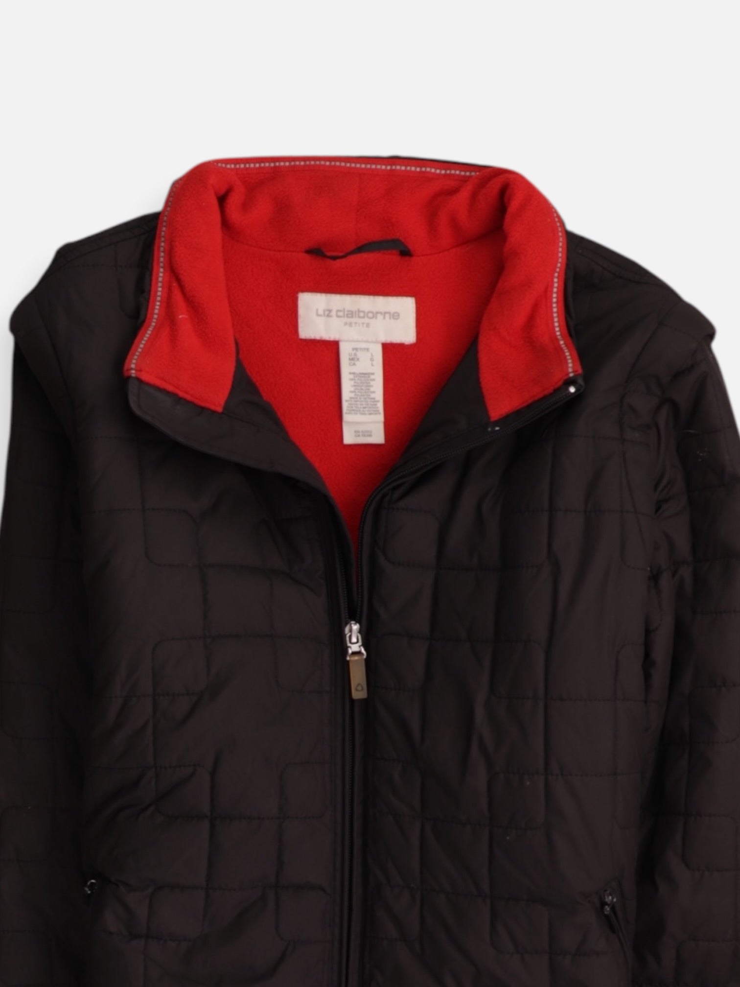 LIZ claiborne Chaqueta Puffer Impermeable - Mujer - Large