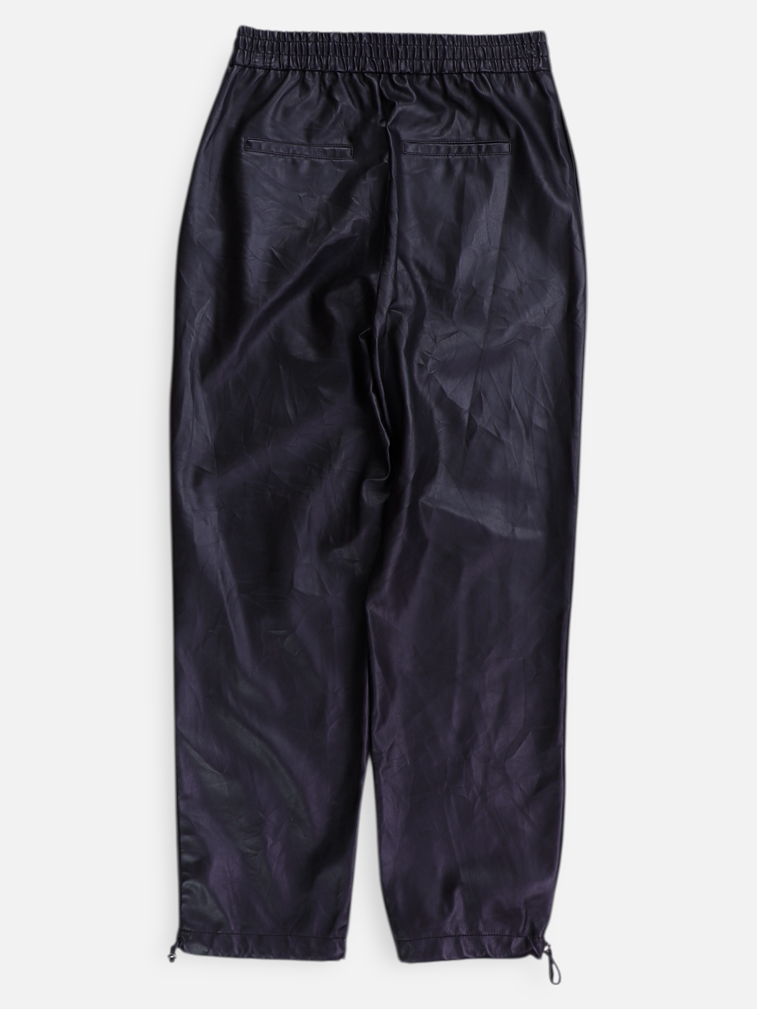 ZARA Pantalon Regular Fit Cuero - Mujer - XS