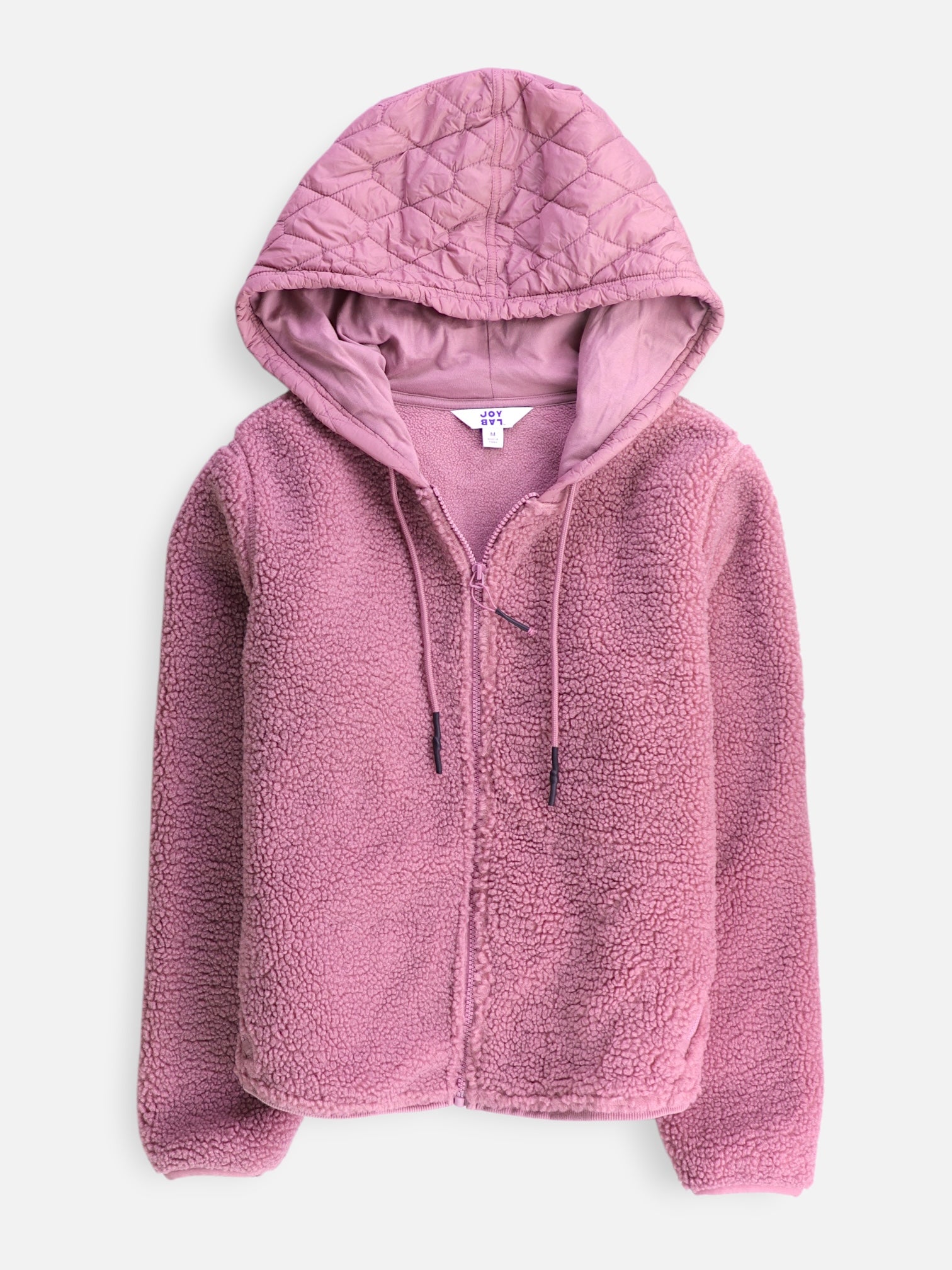 JOY LAB Sudadera Hoodie Teddy - Mujer - Medium