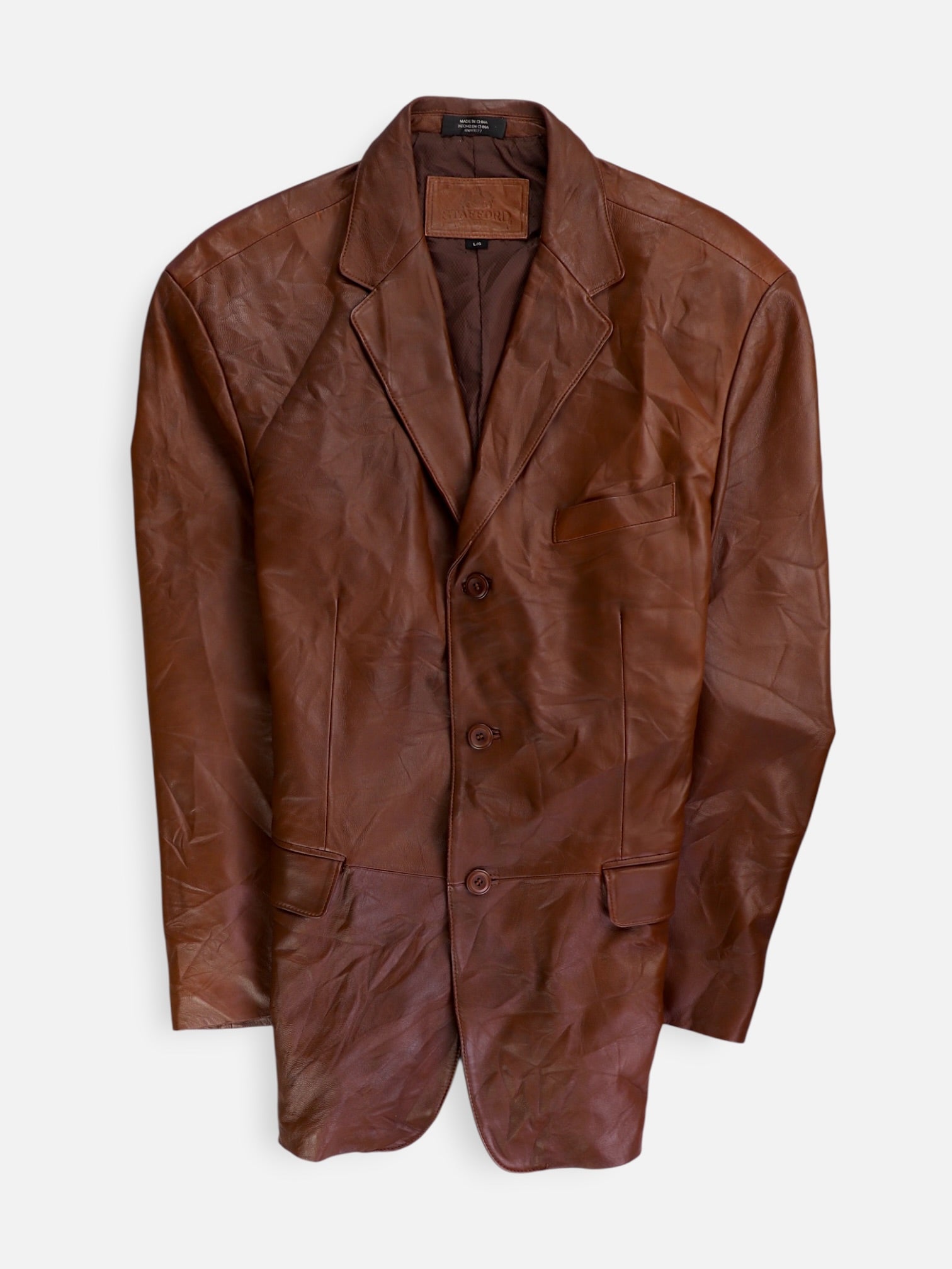 STAFFORD  Chaqueta Casual Cuero - Hombre - Large
