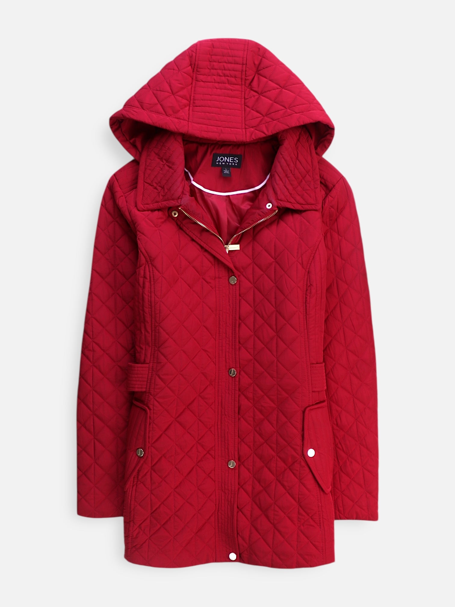 JONES NEW YORK Chaqueta Puffer Impermeable - Mujer - Large