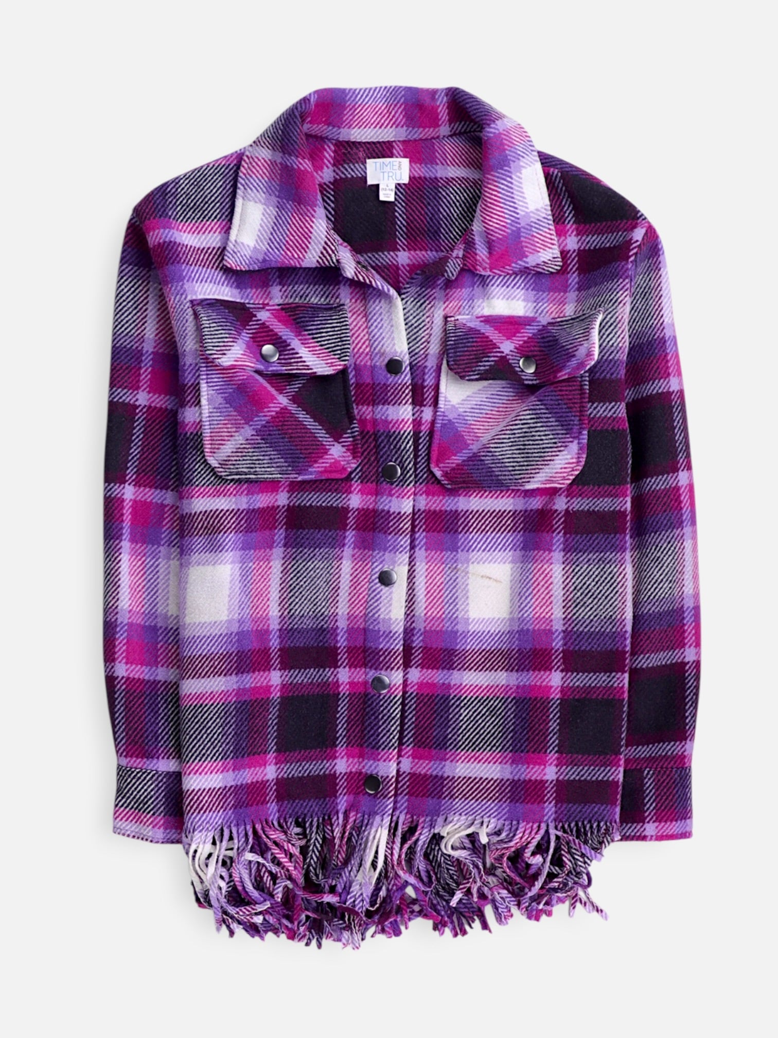 TIME THRU Chaqueta Sobrecamisa Plaid Types - Mujer - Large