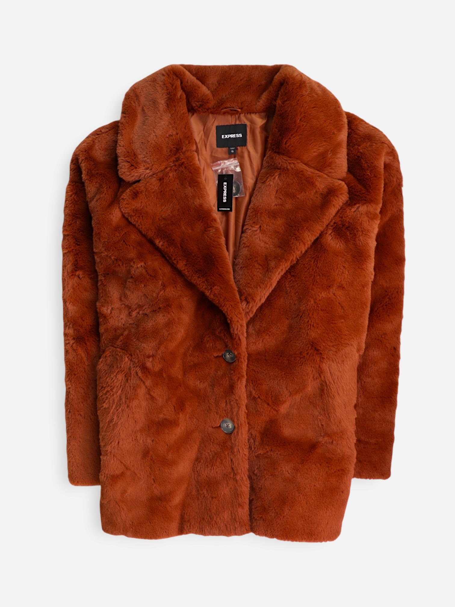 EXPRESS Chaqueta Casual Teddy - Mujer - XL