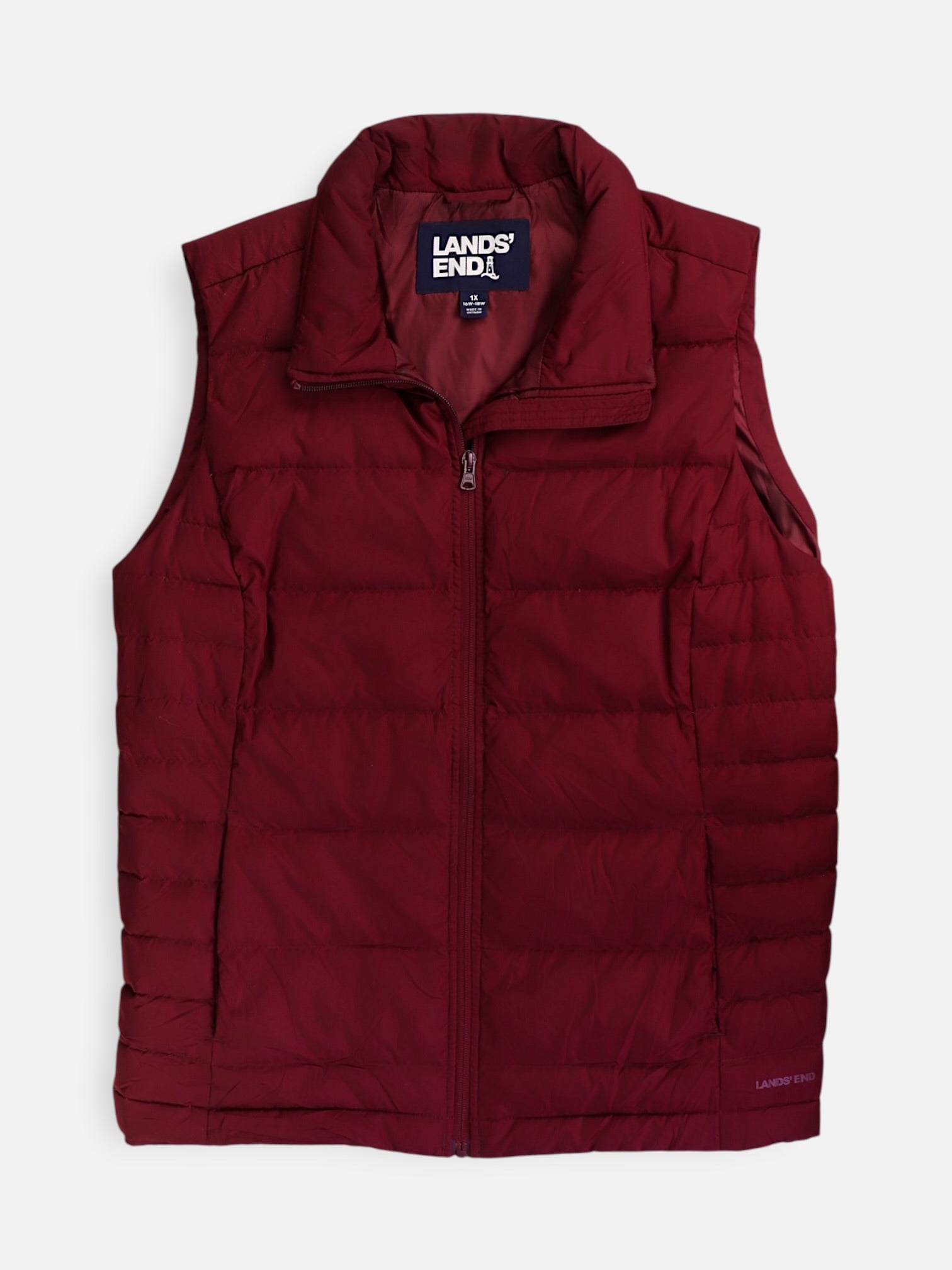 LANDS END Chaleco Puffer - Mujer - XL