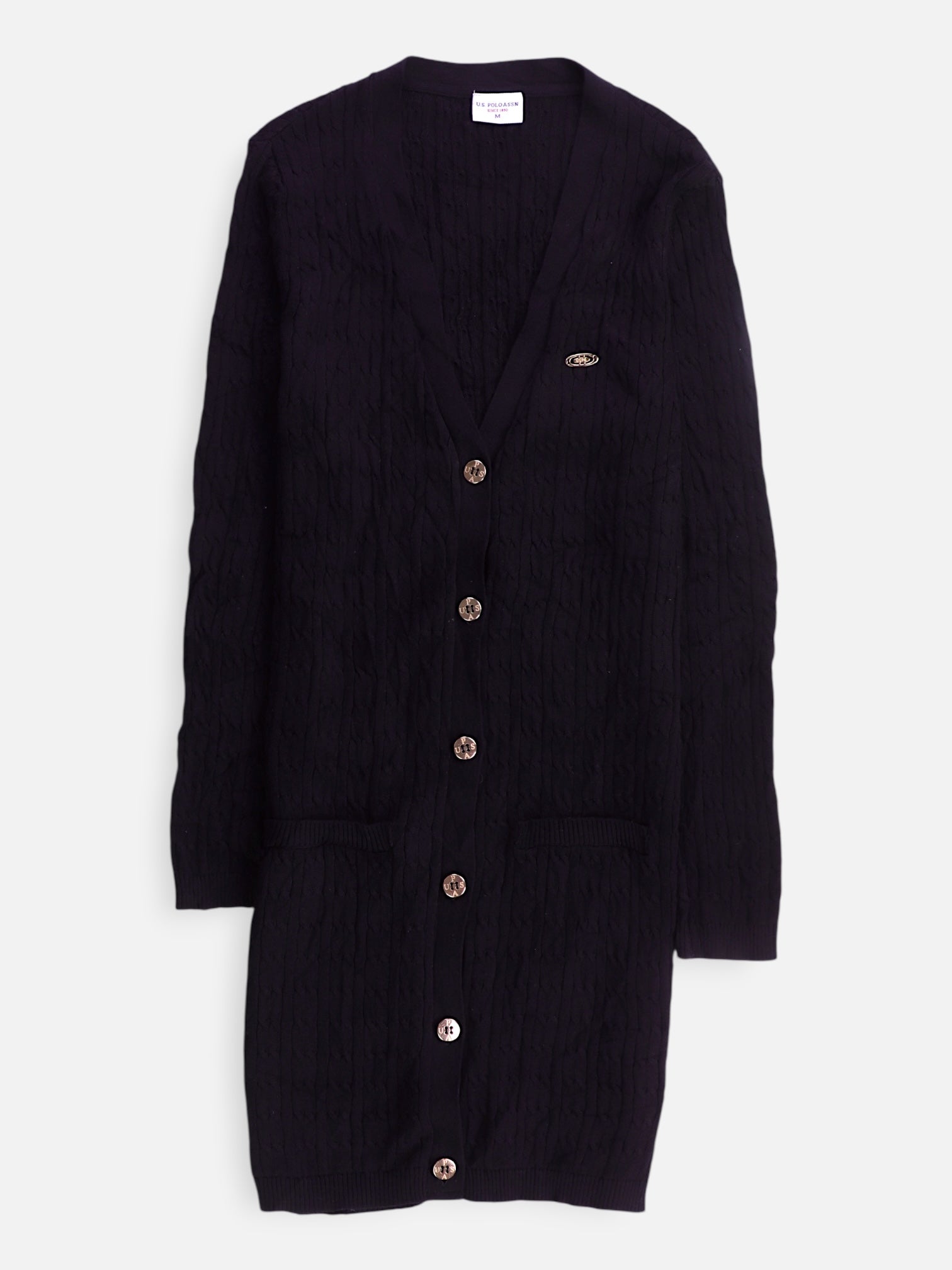 US Polo ASSN Sueter Cardigan Casual - Mujer - Medium